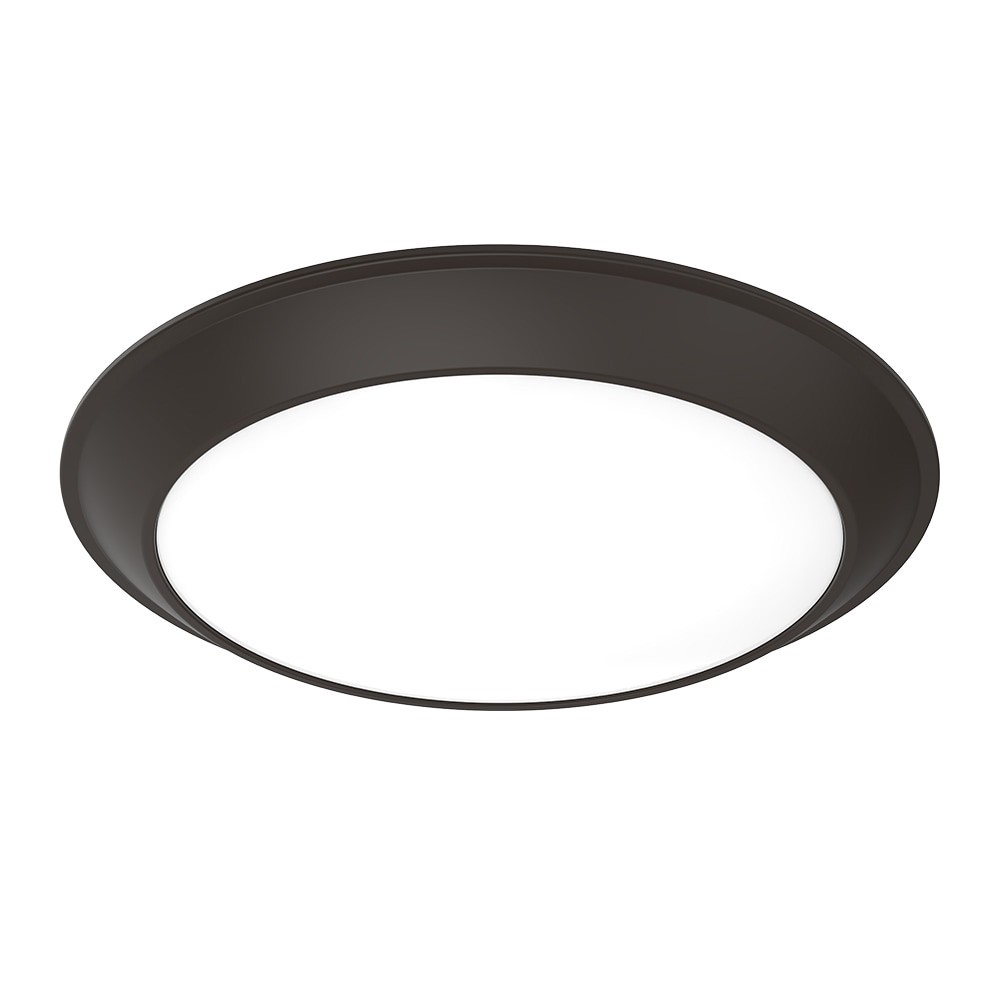 slide 3 of 6, Lithonia Lighting 2.46-in Matte Bronze Indoor/Outdoor LED Flush Mount Light ENERGY STAR, 1 ct