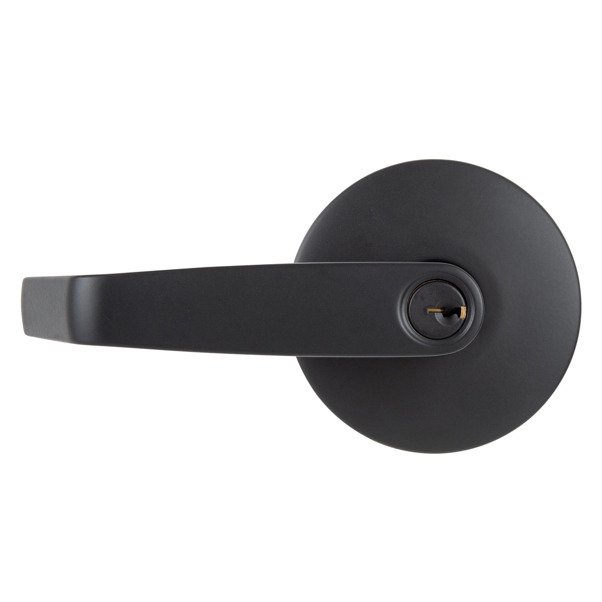 slide 3 of 6, BRINKS COMMERCIAL Heavy Duty Commercial Lever Matte Black Interior Bed/Bath Privacy Door Handle, 1 ct