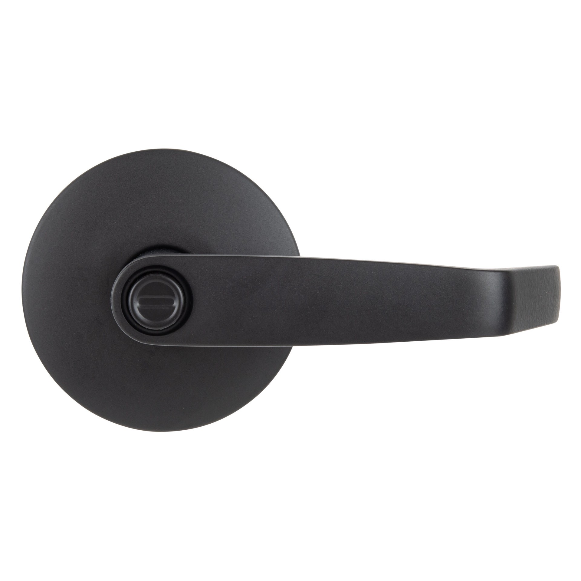 slide 5 of 6, BRINKS COMMERCIAL Heavy Duty Commercial Lever Matte Black Interior Bed/Bath Privacy Door Handle, 1 ct