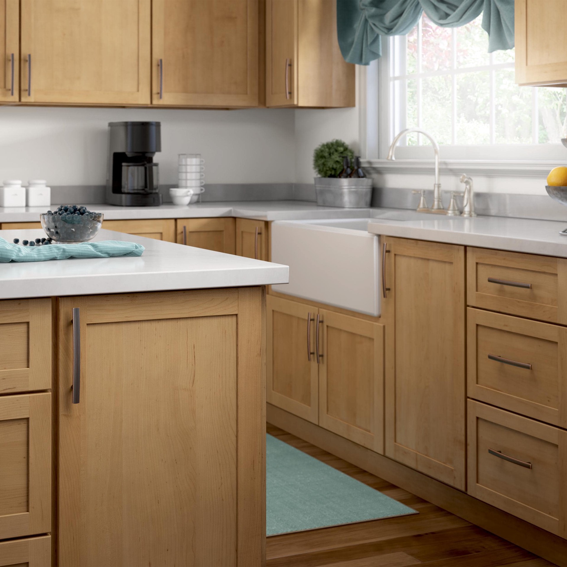 slide 4 of 6, allen + roth Amelia 5-1/16-in , 128mm Center to Center Bronze with Copper Highlights Arch Bar Drawer Pull, 1 ct