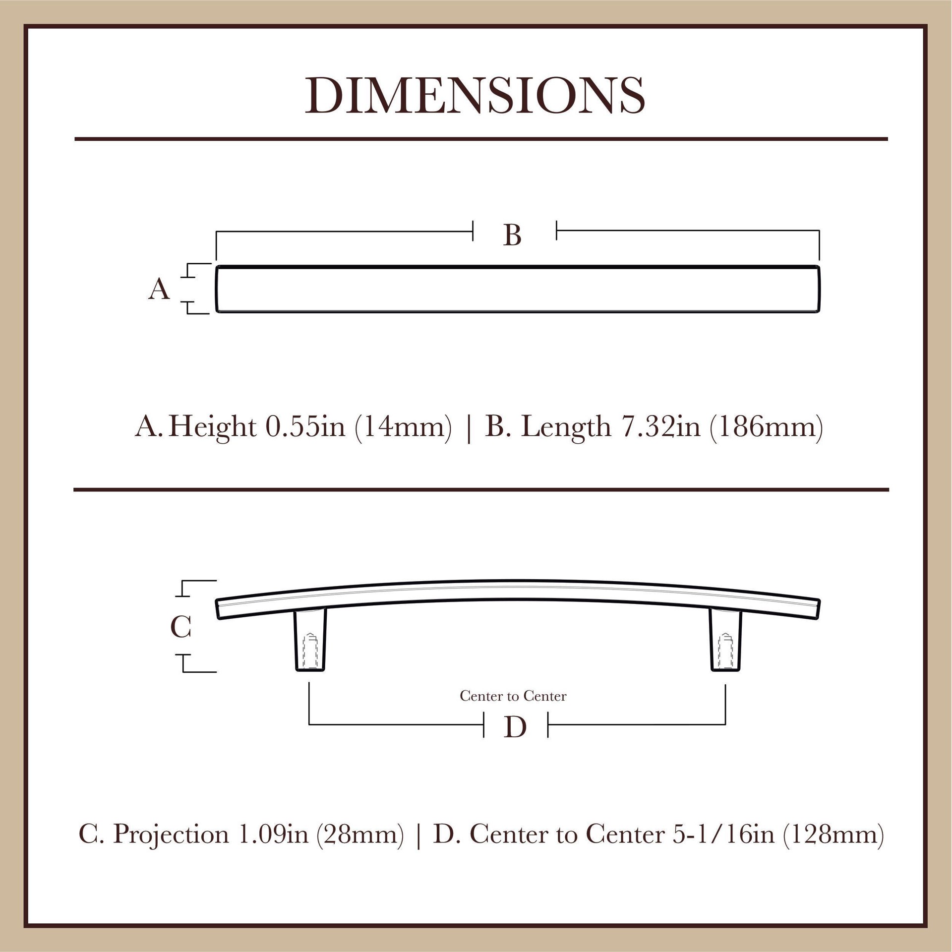 slide 5 of 6, allen + roth Amelia 5-1/16-in , 128mm Center to Center Bronze with Copper Highlights Arch Bar Drawer Pull, 1 ct