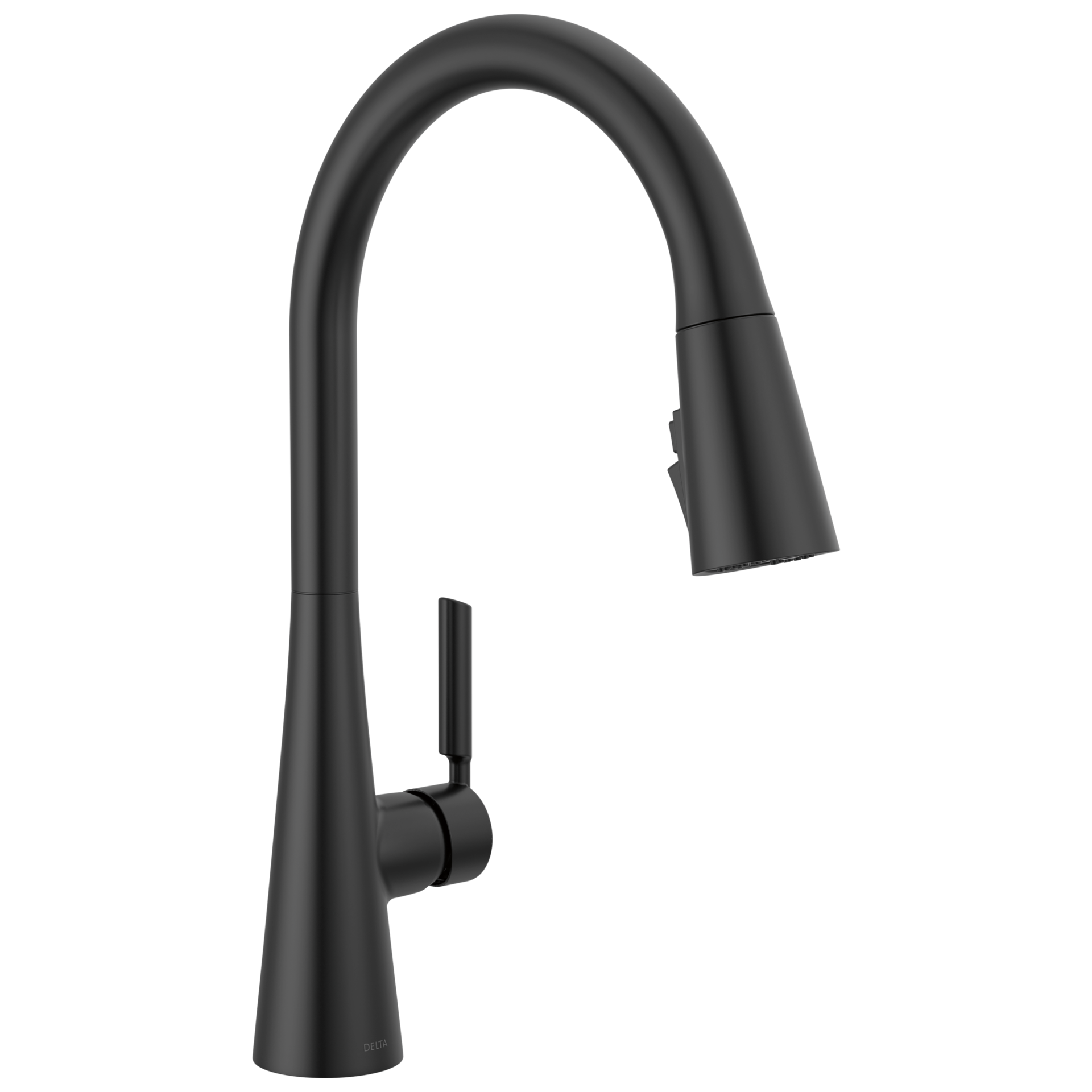 slide 2 of 6, Delta Kylo Black Single Handle Deck-mount Pull-down Kitchen Faucet with Sprayer (Includes Deck Plate), 1 ct