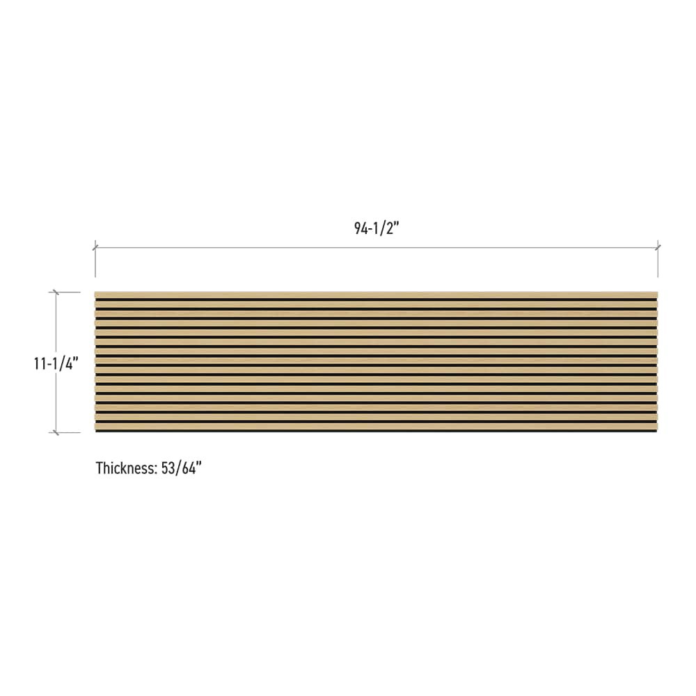 slide 3 of 5, Metrie 7.875-ft White Oak Unfinished Slat wall MDF Wall Plank ( 2 -Pack , Covers 14.7-sq ft ), 1 ct