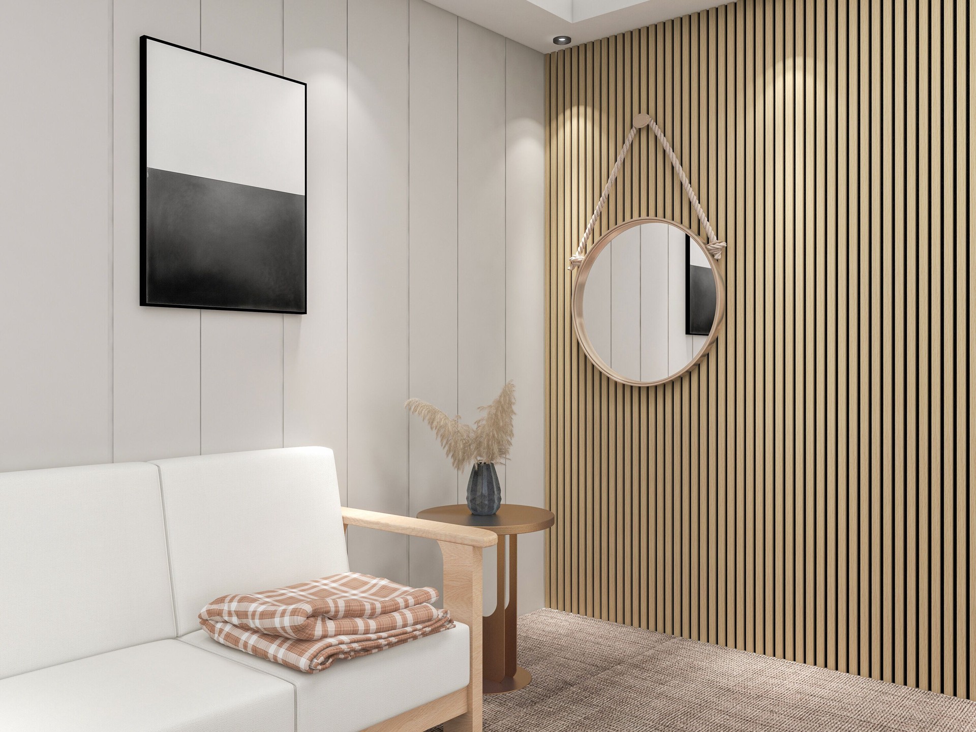 slide 2 of 5, Metrie 7.875-ft White Oak Unfinished Slat wall MDF Wall Plank ( 2 -Pack , Covers 14.7-sq ft ), 1 ct