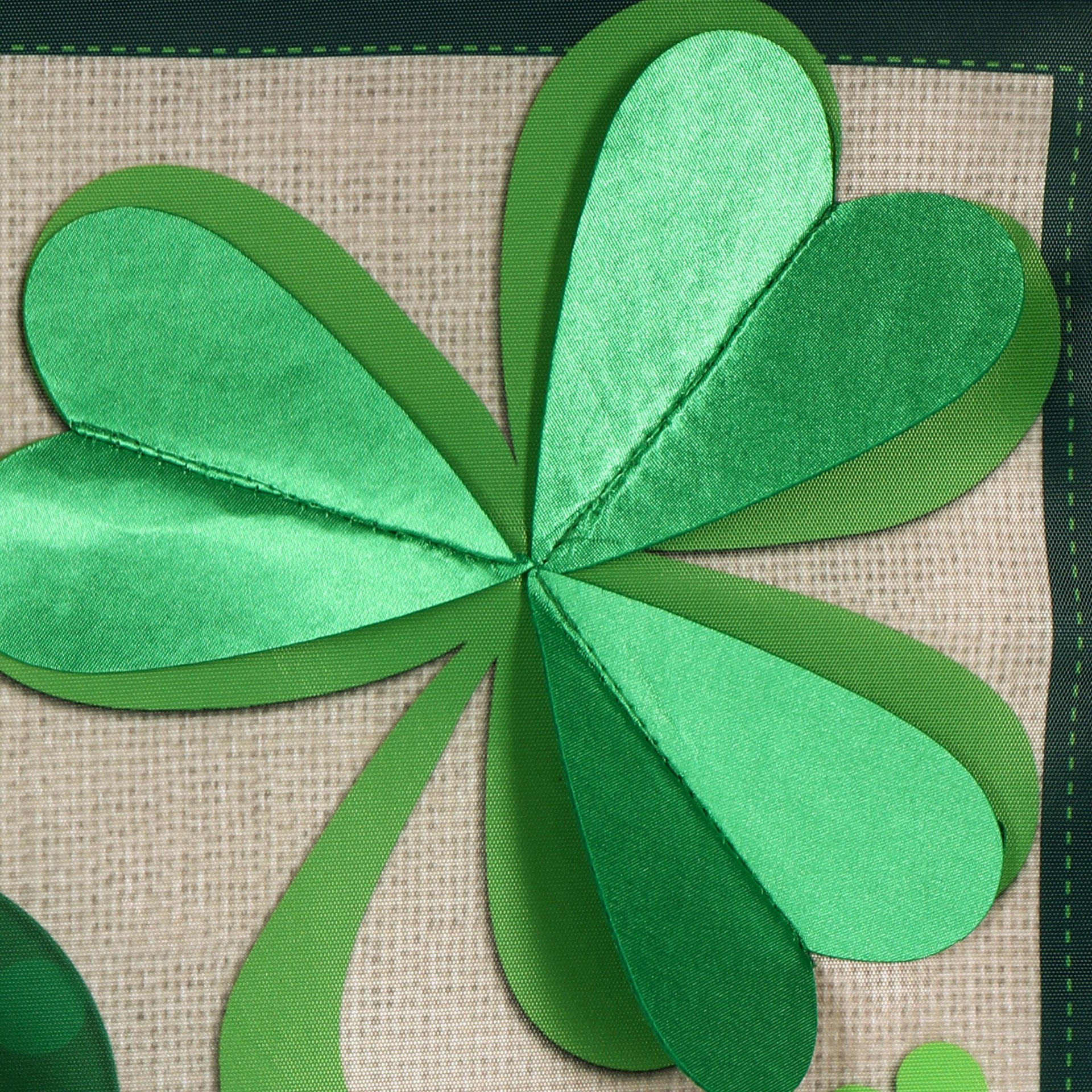 slide 6 of 6, Style Selections 1.04-ft W x 1.5-ft H St. Patrick's Day Embroidered Flag, 1 ct