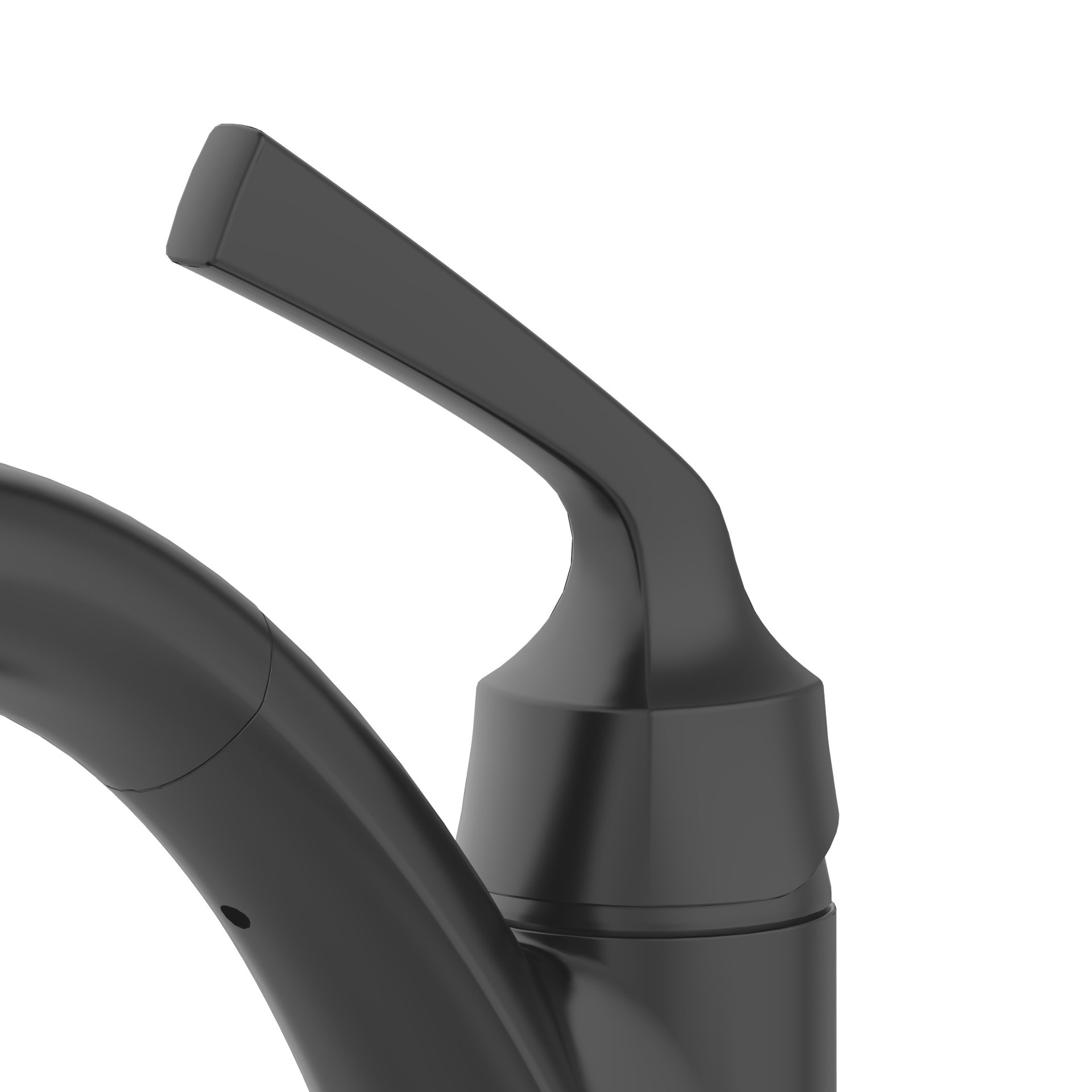 slide 3 of 6, allen + roth Mullen Matte Black Single Handle Deck-mount Pull-out Kitchen Faucet with Sprayer (Includes Deck Plate) (Includes Soap Dispenser), 1 ct