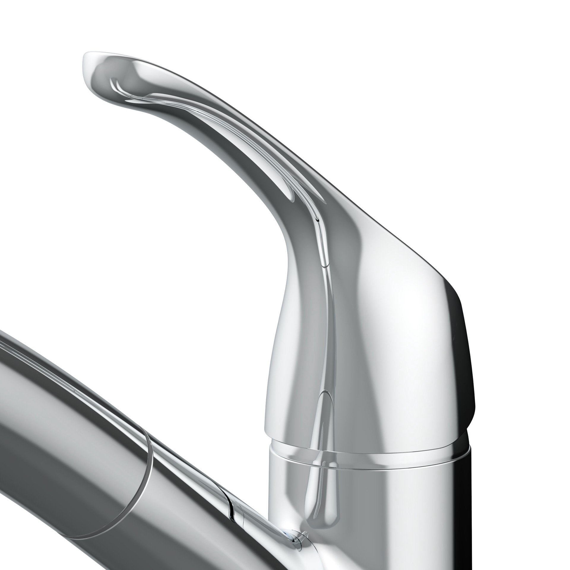 slide 5 of 6, Project Source EVERFIELD Polished Chrome Single Handle Deck-mount Pull-out Kitchen Faucet with Sprayer (Includes Deck Plate), 1 ct