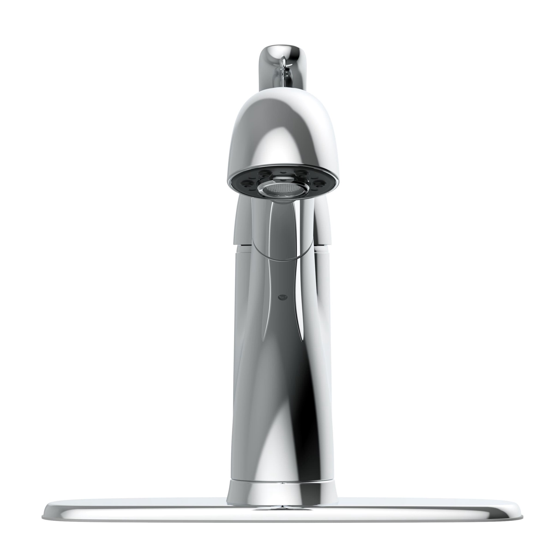 slide 6 of 6, Project Source EVERFIELD Polished Chrome Single Handle Deck-mount Pull-out Kitchen Faucet with Sprayer (Includes Deck Plate), 1 ct