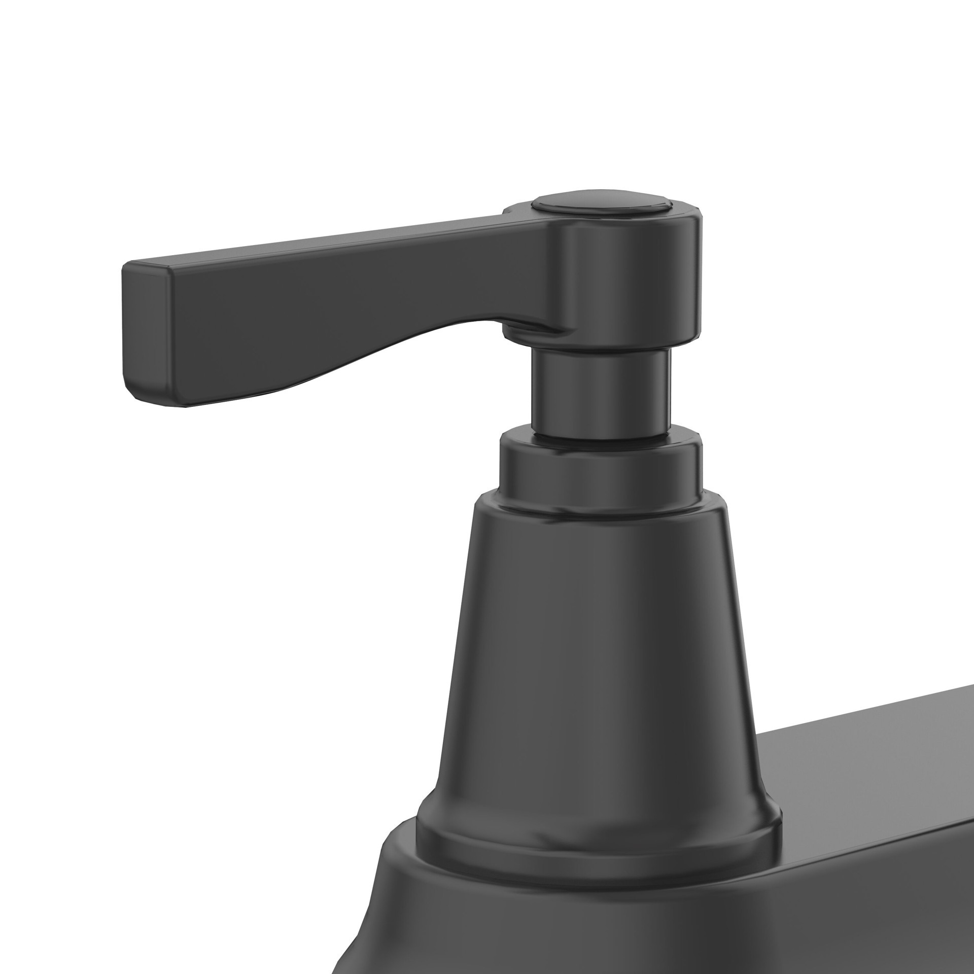 slide 5 of 6, allen + roth Townley Matte Black Double Handle Deck-mount Kitchen Faucet with Sprayer (Includes Deck Plate) (Includes Side Sprayer), 1 ct