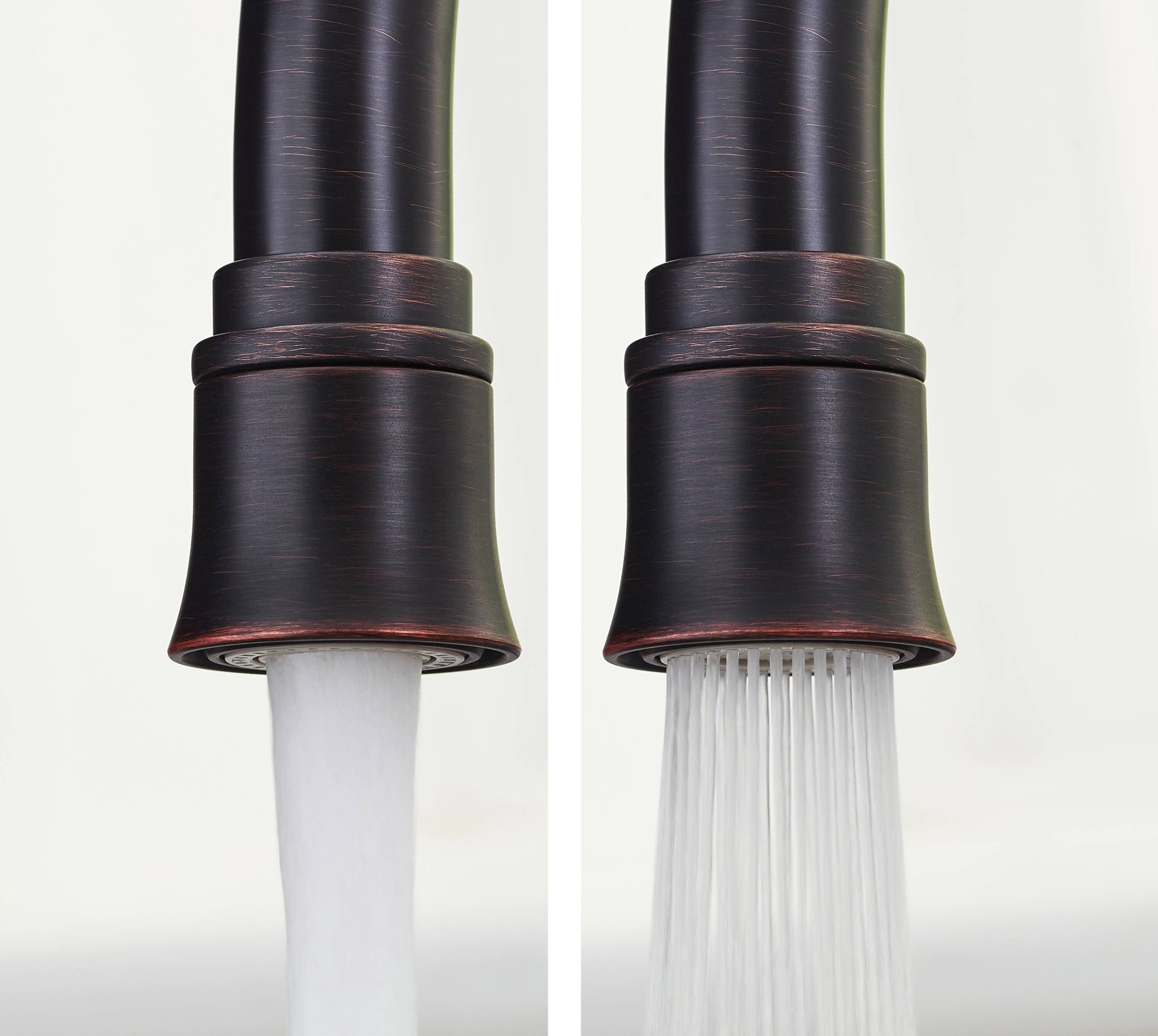 slide 6 of 6, allen + roth Townley Oil Rubbed Bronze Double Handle Deck-mount Kitchen Faucet with Sprayer (Includes Deck Plate) (Includes Side Sprayer), 1 ct