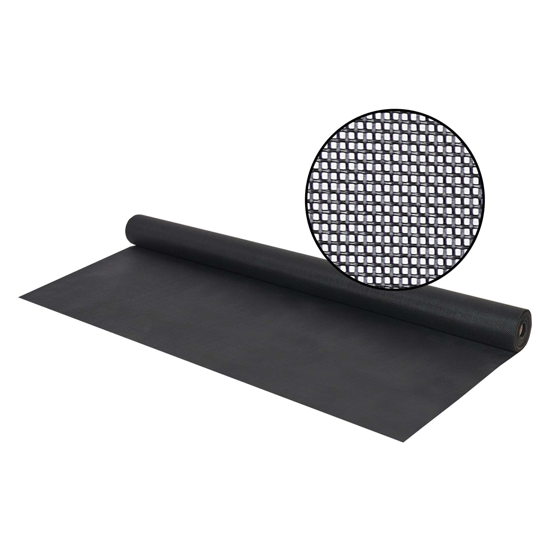 slide 2 of 5, M-D SunScreen 4-ft x 25-ft Charcoal Polyester Screen mesh, 1 ct