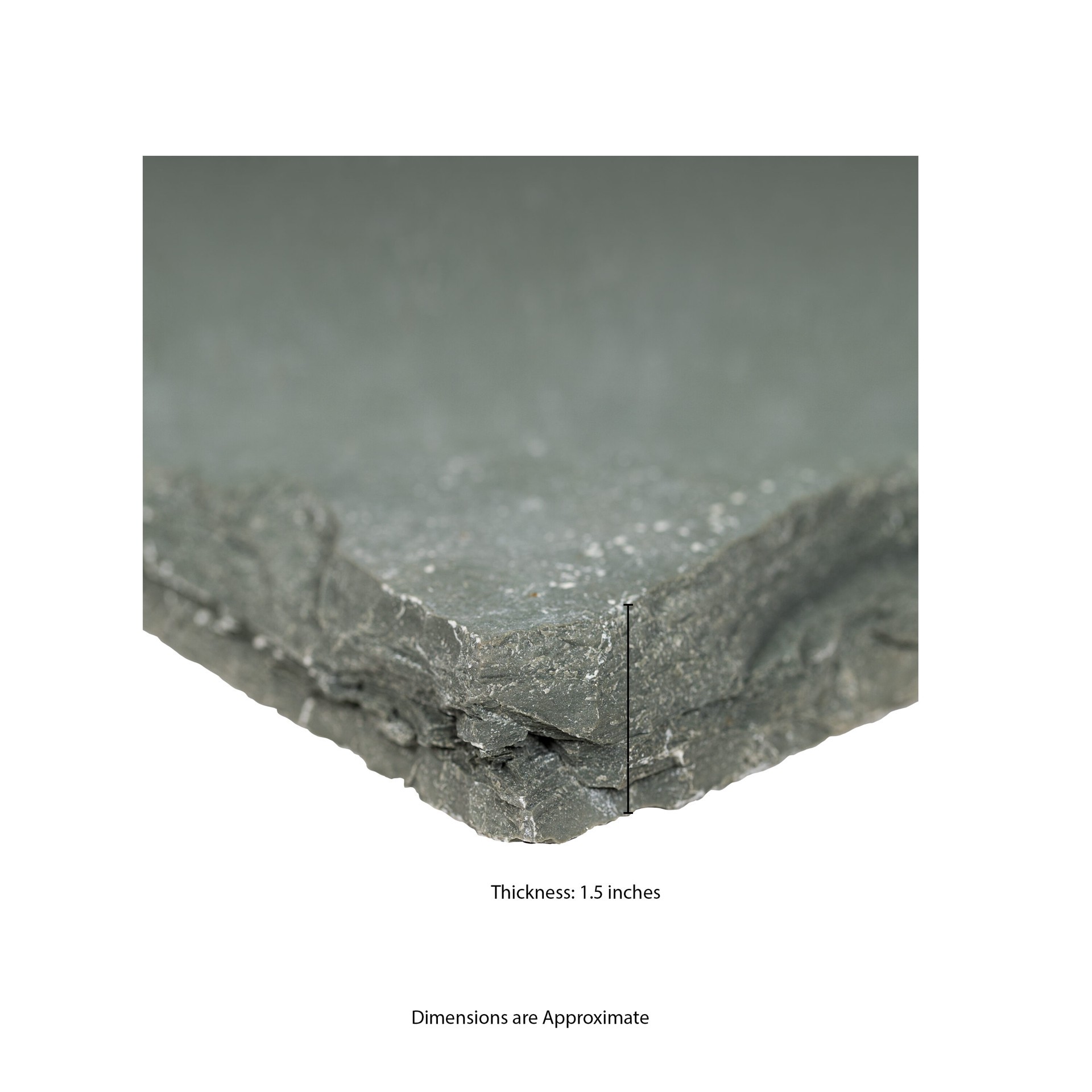 slide 6 of 6, WonderLand 18-in L x 12-in W x 1-in H Rectangle Blue Natural stone Stepping stone, 1 ct