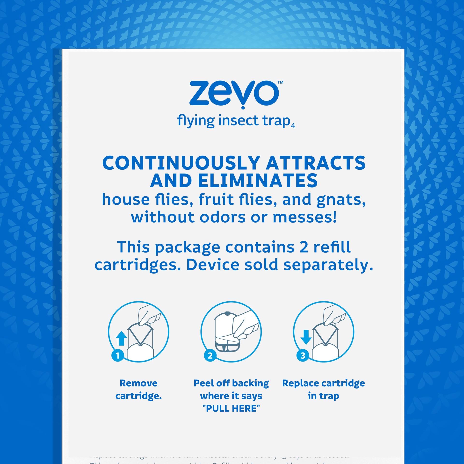 slide 6 of 6, Zevo Zevo Flying Insect Trap Indoor Glue Refill Insect Trap 4 -Pack, 1 ct