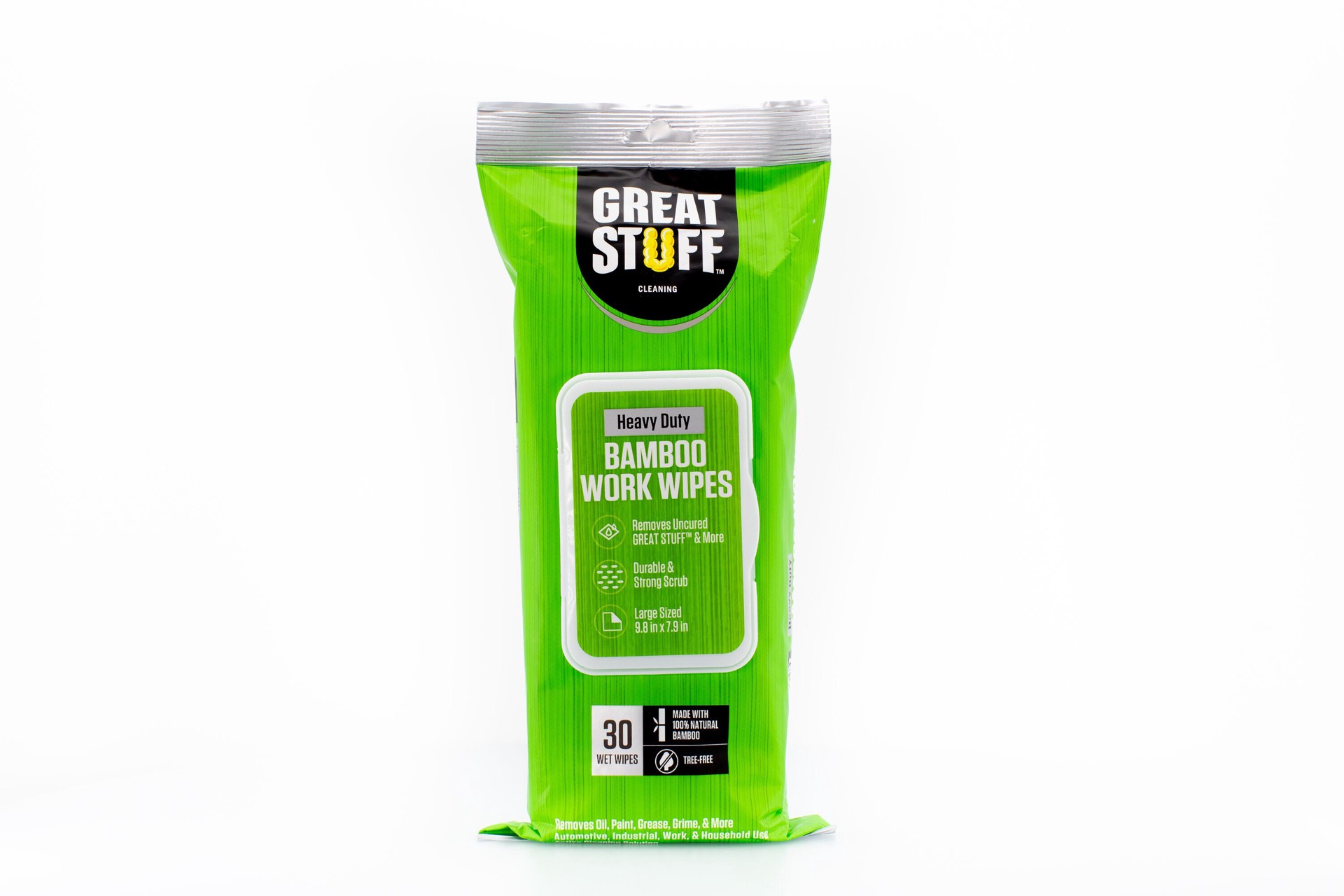 slide 1 of 6, Great Stuff Wipes 30 -Pack Natural fiber blend Detergent wet wipe, 1 ct