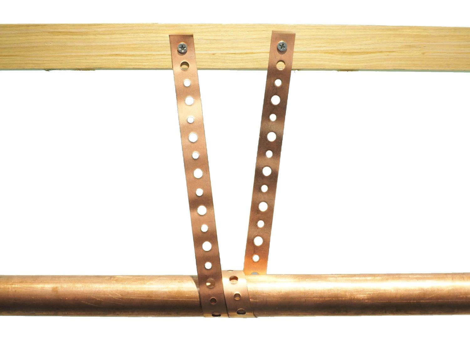 slide 2 of 5, RELIABILT 1/2-in to 4-in dia Copper plated steel Hanger iron, 1 ct