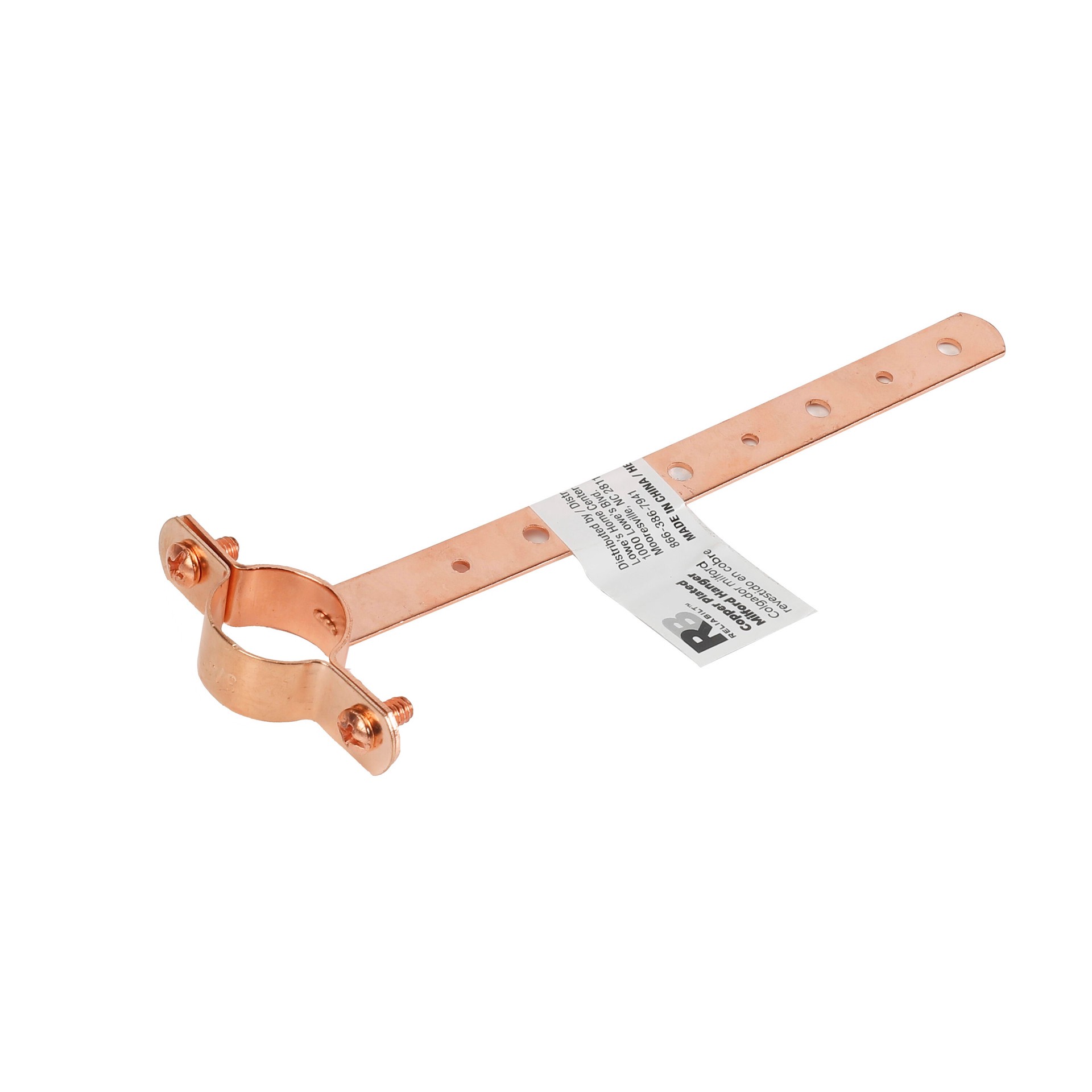 slide 3 of 4, RELIABILT 3/4-in to 3/4-in dia Copper plated steel Milford hanger, 1 ct
