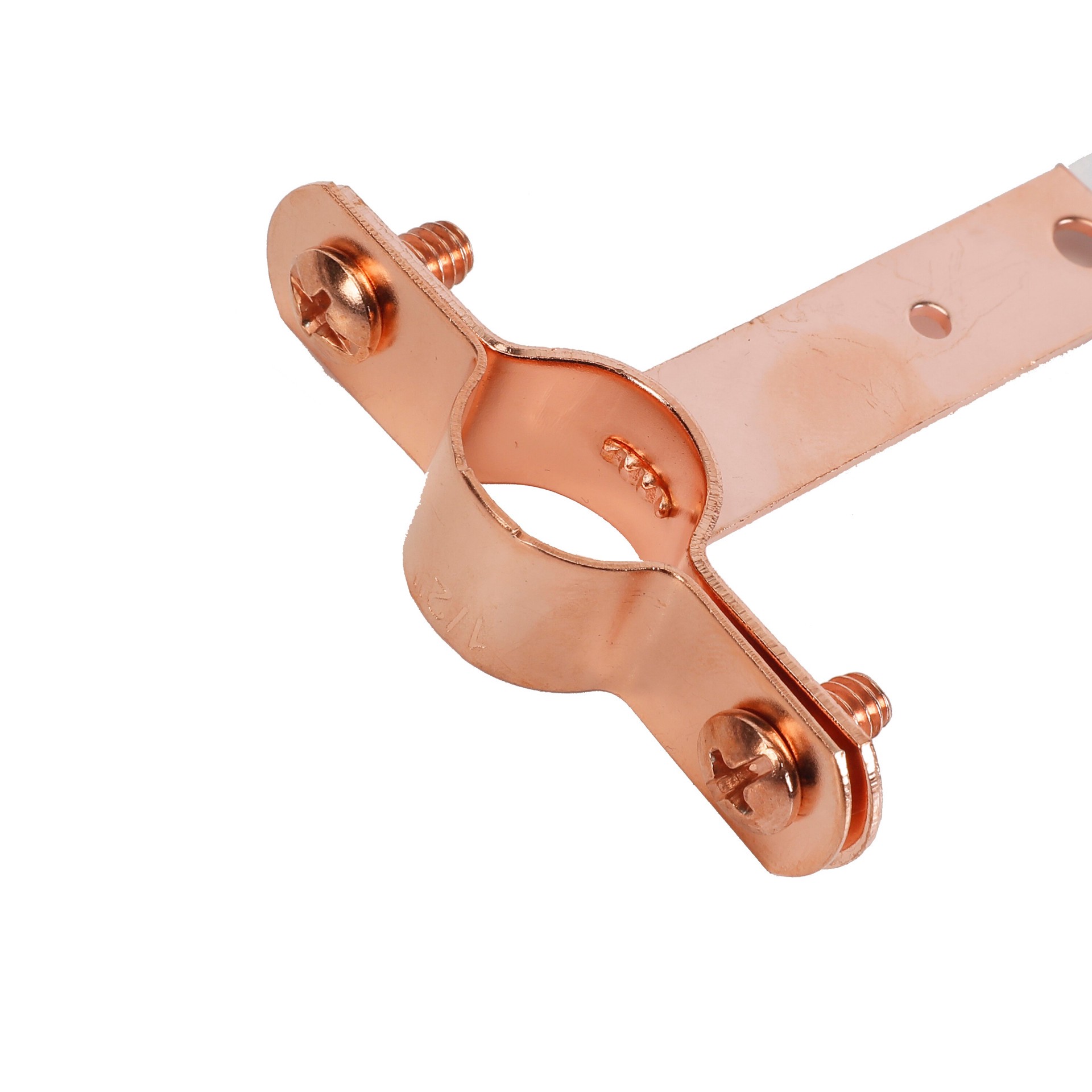 slide 3 of 5, RELIABILT 1/2-in to 1/2-in dia Copper plated steel Milford hanger, 1 ct