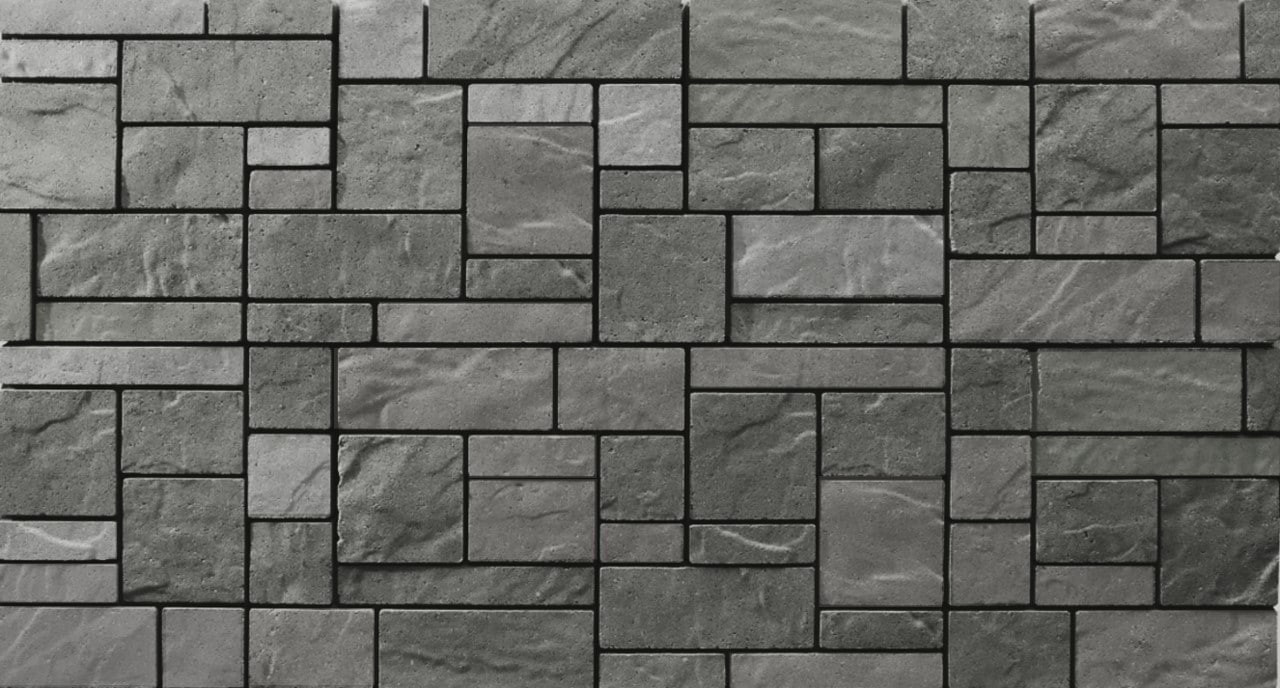 slide 3 of 6, Oldcastle 10-in H x 15.7-in L x 4-in D Midnight Slate Concrete Retaining wall block, 1 ct