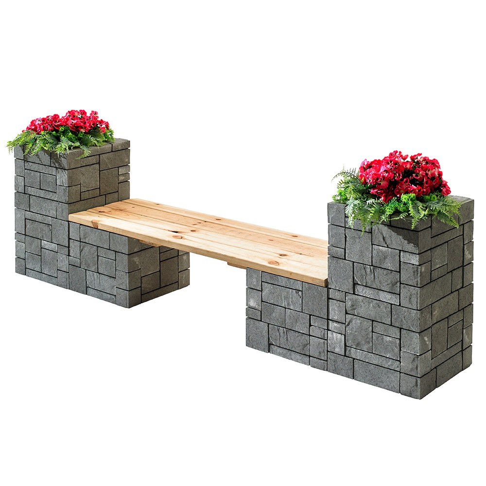 slide 4 of 6, Oldcastle 10-in H x 15.7-in L x 4-in D Midnight Slate Concrete Retaining wall block, 1 ct