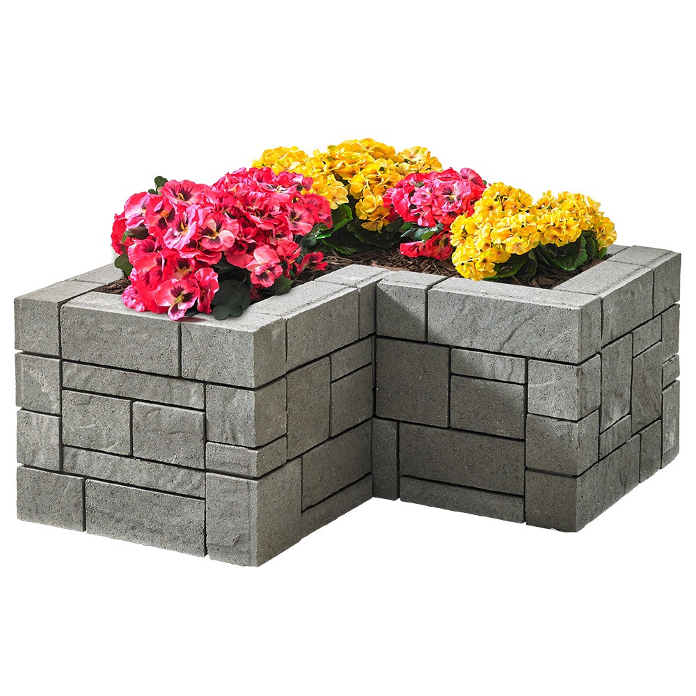 slide 6 of 6, Oldcastle 10-in H x 15.7-in L x 4-in D Midnight Slate Concrete Retaining wall block, 1 ct