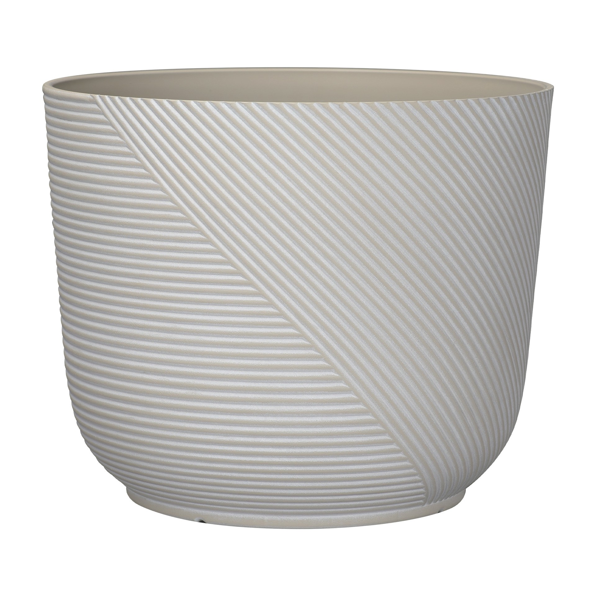 slide 1 of 6, allen + roth Round 15.16-in W x 15.16-in L White Resin Indoor/Outdoor Planter, 1 ct