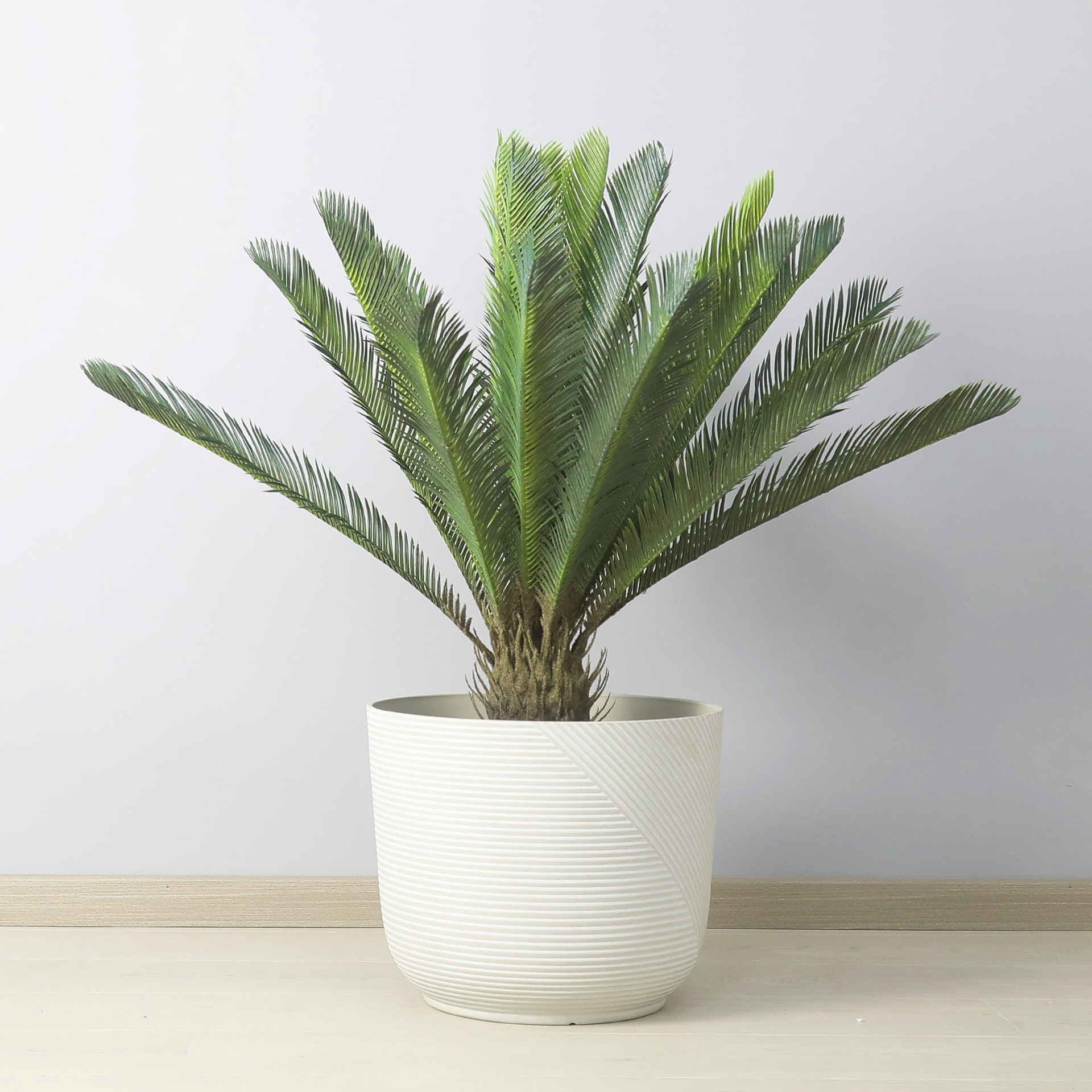 slide 2 of 6, allen + roth Round 15.16-in W x 15.16-in L White Resin Indoor/Outdoor Planter, 1 ct