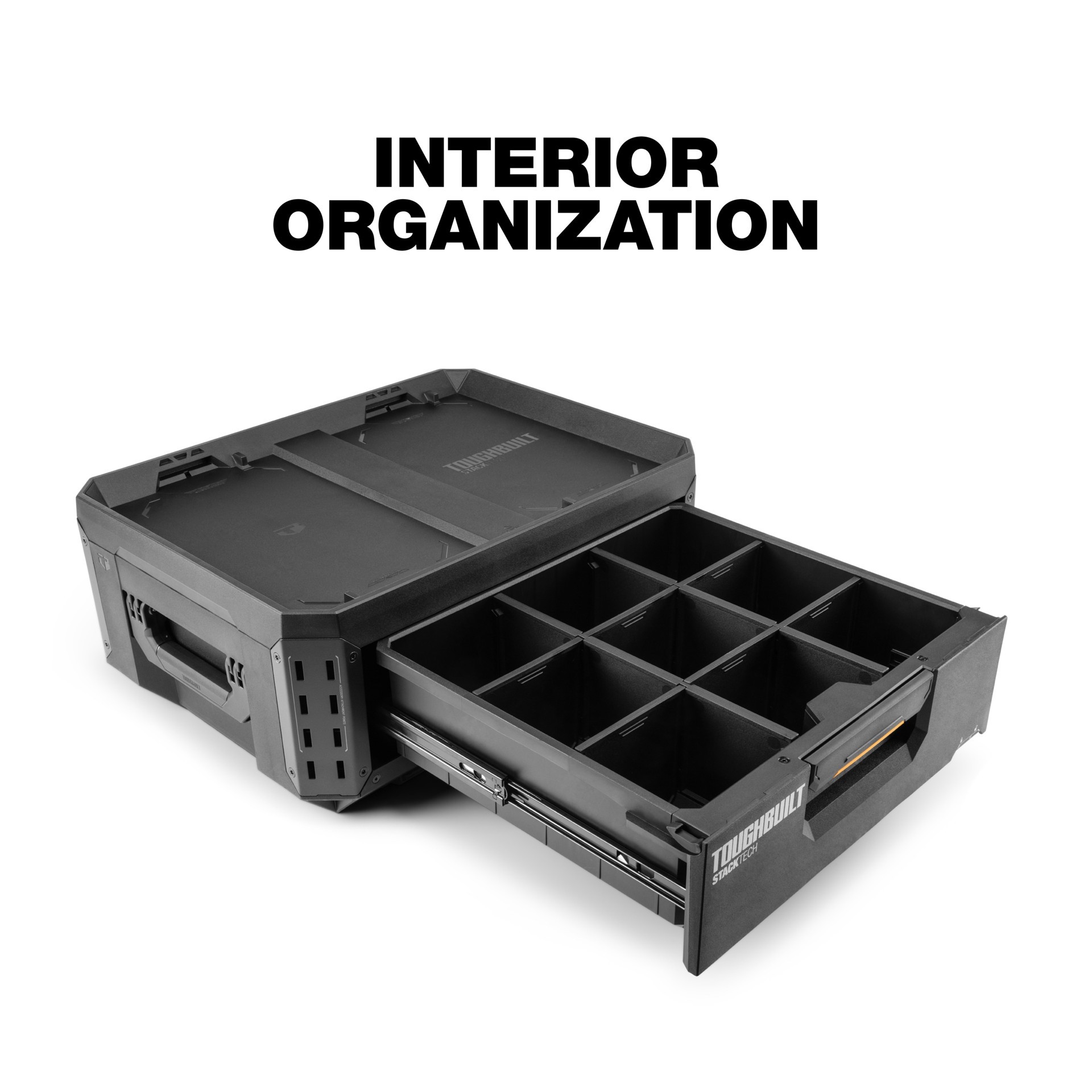slide 5 of 6, TOUGHBUILT STACKTECH 21-in W x 8.8-in H x 16-in D Plastic/Metal Tool Box, 1 ct