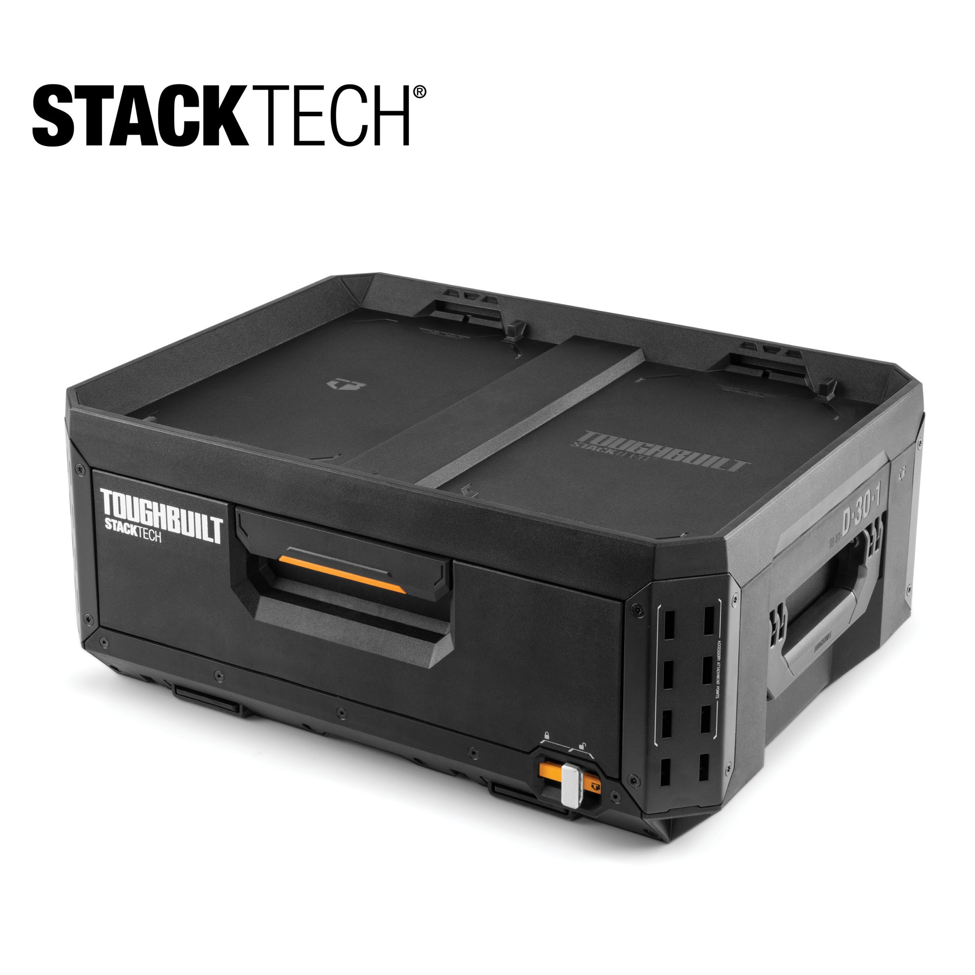 slide 1 of 6, TOUGHBUILT STACKTECH 21-in W x 8.8-in H x 16-in D Plastic/Metal Tool Box, 1 ct