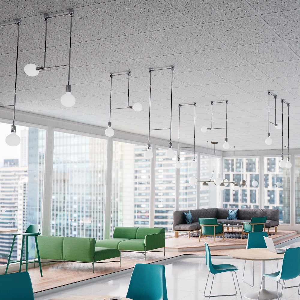 slide 4 of 6, USG Ceilings 2-ft x 2-ft White Mineral fiber Drop Ceiling Tile ( 4 -Pack, 16-sq ft / Case ), 1 ct