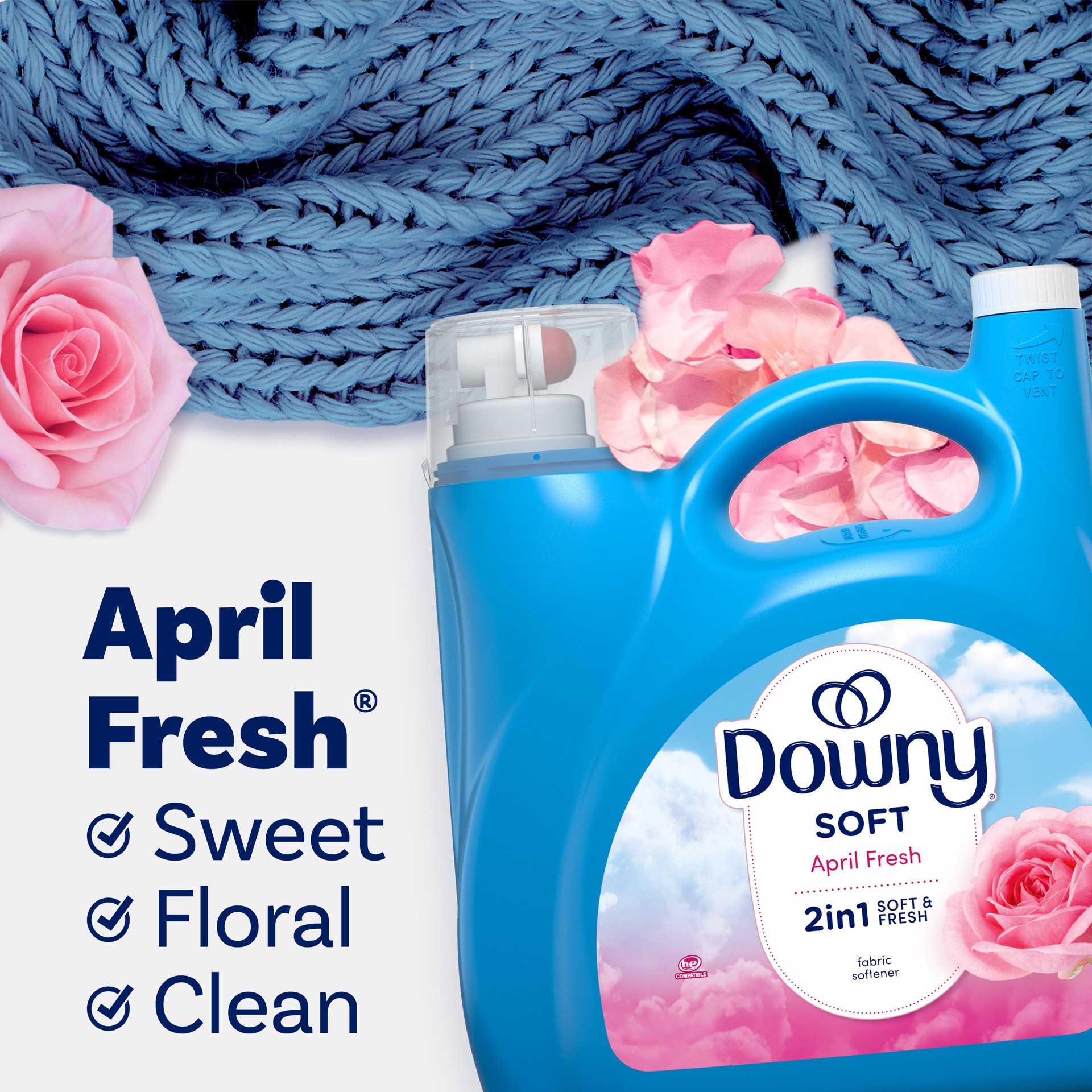slide 5 of 6, Downy Ultra April Fresh Fabric Softener Liquid 190 Loads 140 -fl oz, 1 ct