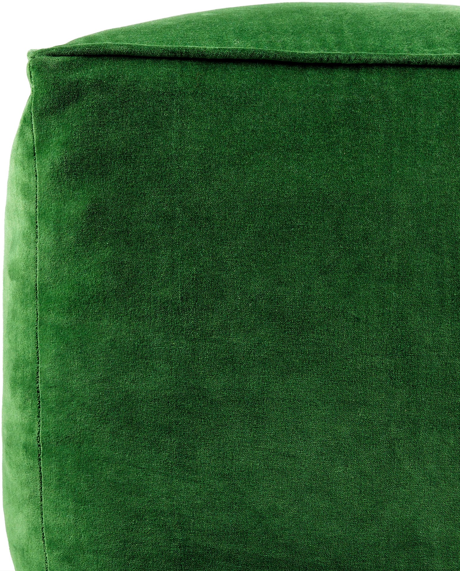 slide 3 of 6, allen + roth Eclectic Green Velvet Pouf Ottoman, 1 ct