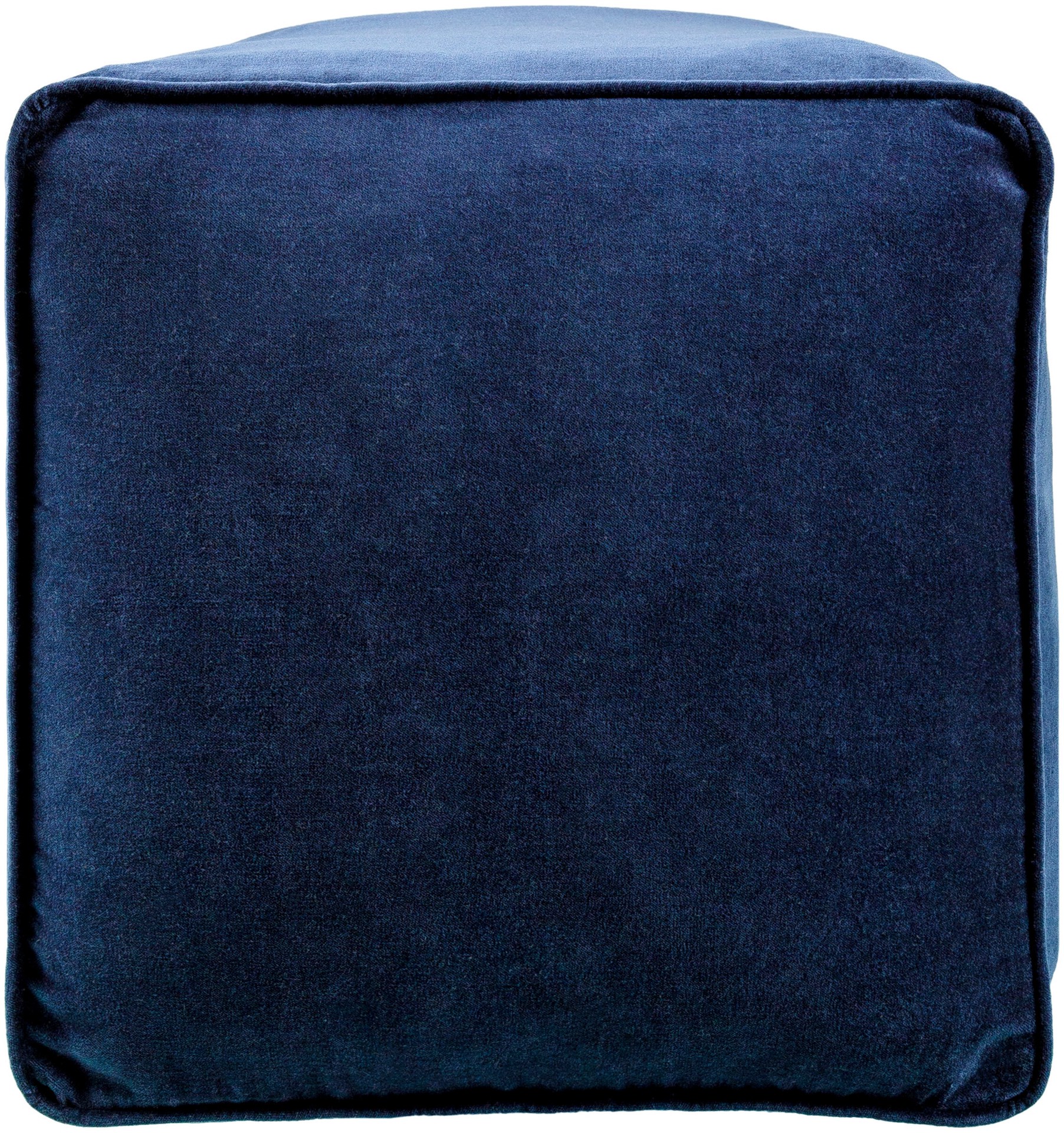 slide 4 of 6, allen + roth Eclectic Blue Velvet Pouf Ottoman, 1 ct