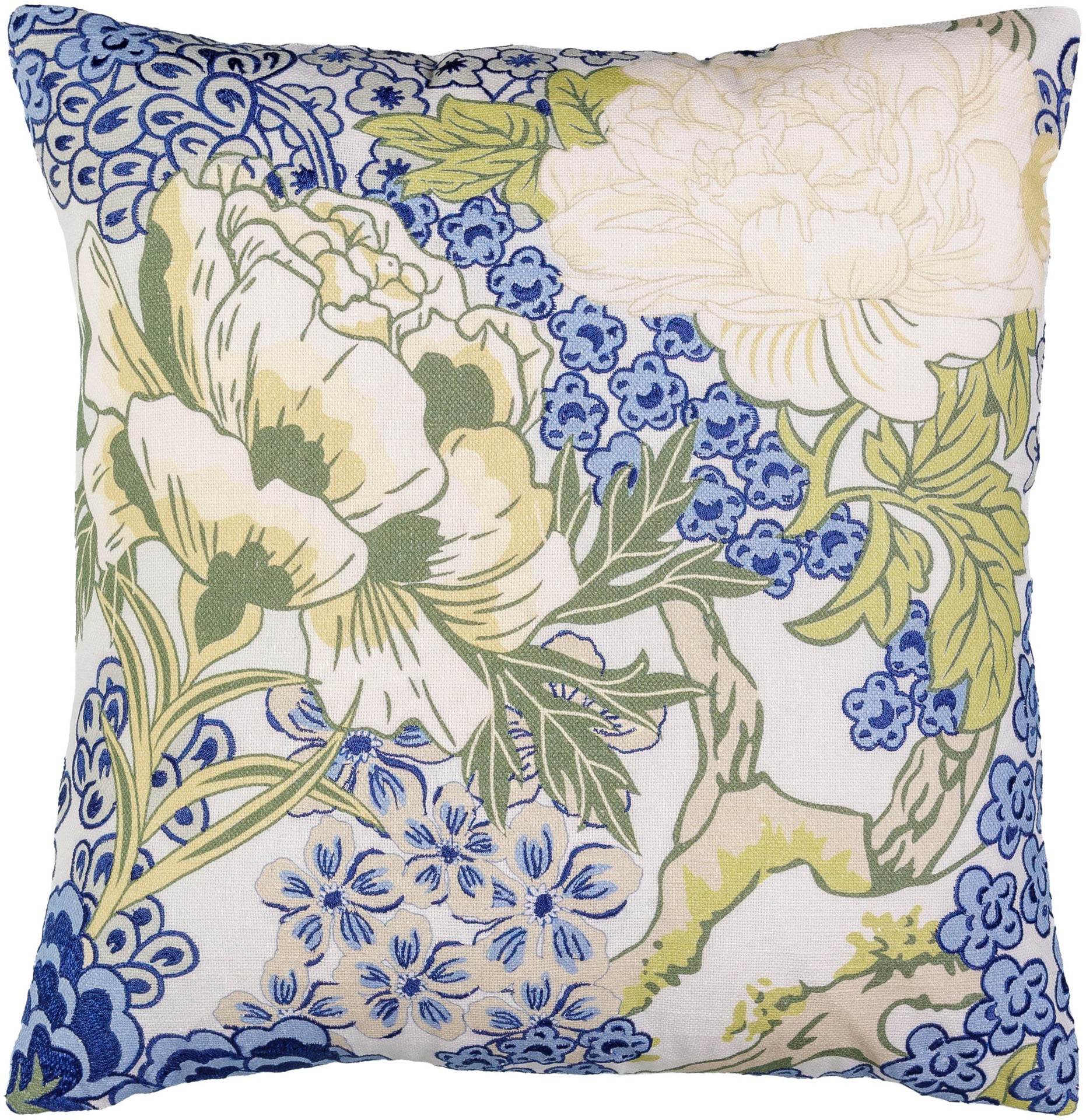 slide 1 of 6, allen + roth 18-in x 18-in Blue Square Indoor Decorative Pillow, 1 ct