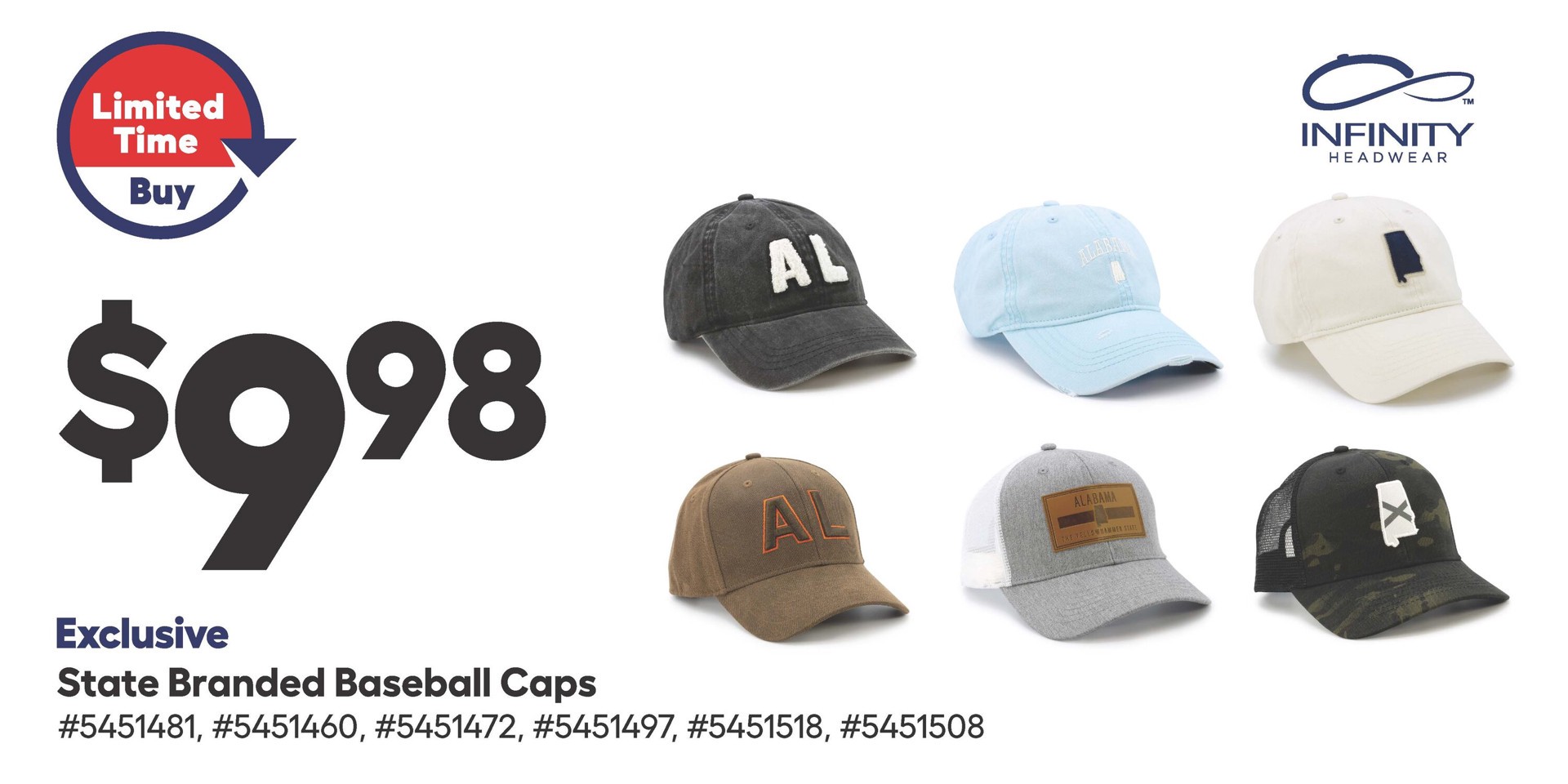 slide 4 of 4, Infinity Brands Men's Khaki Cotton Baseball cap, 1 ct