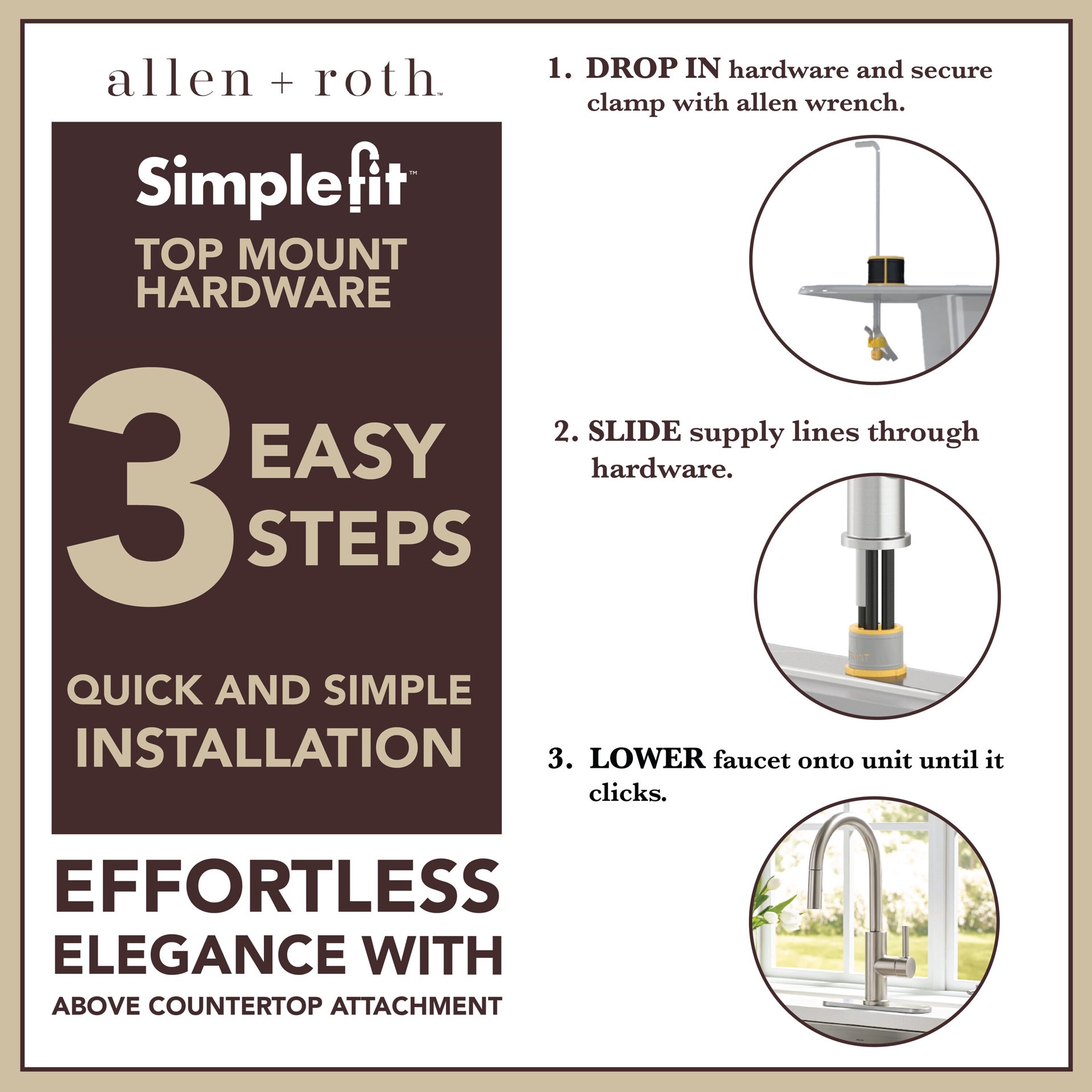 slide 2 of 6, allen + roth Harlow Simplefit Spot Free Stainless Steel Single Handle Deck-mount Pull-down Kitchen Faucet with Sprayer (Includes Deck Plate) (Includes Soap Dispenser), 1 ct
