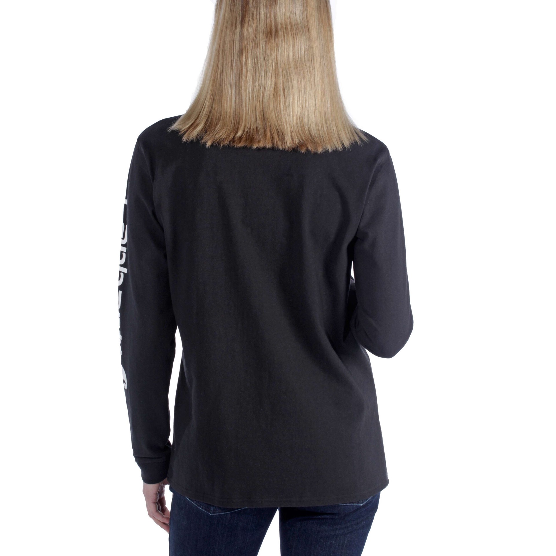 slide 3 of 6, Carhartt Women's Black Jersey Long sleeve T-shirt ( Large ), 1 ct