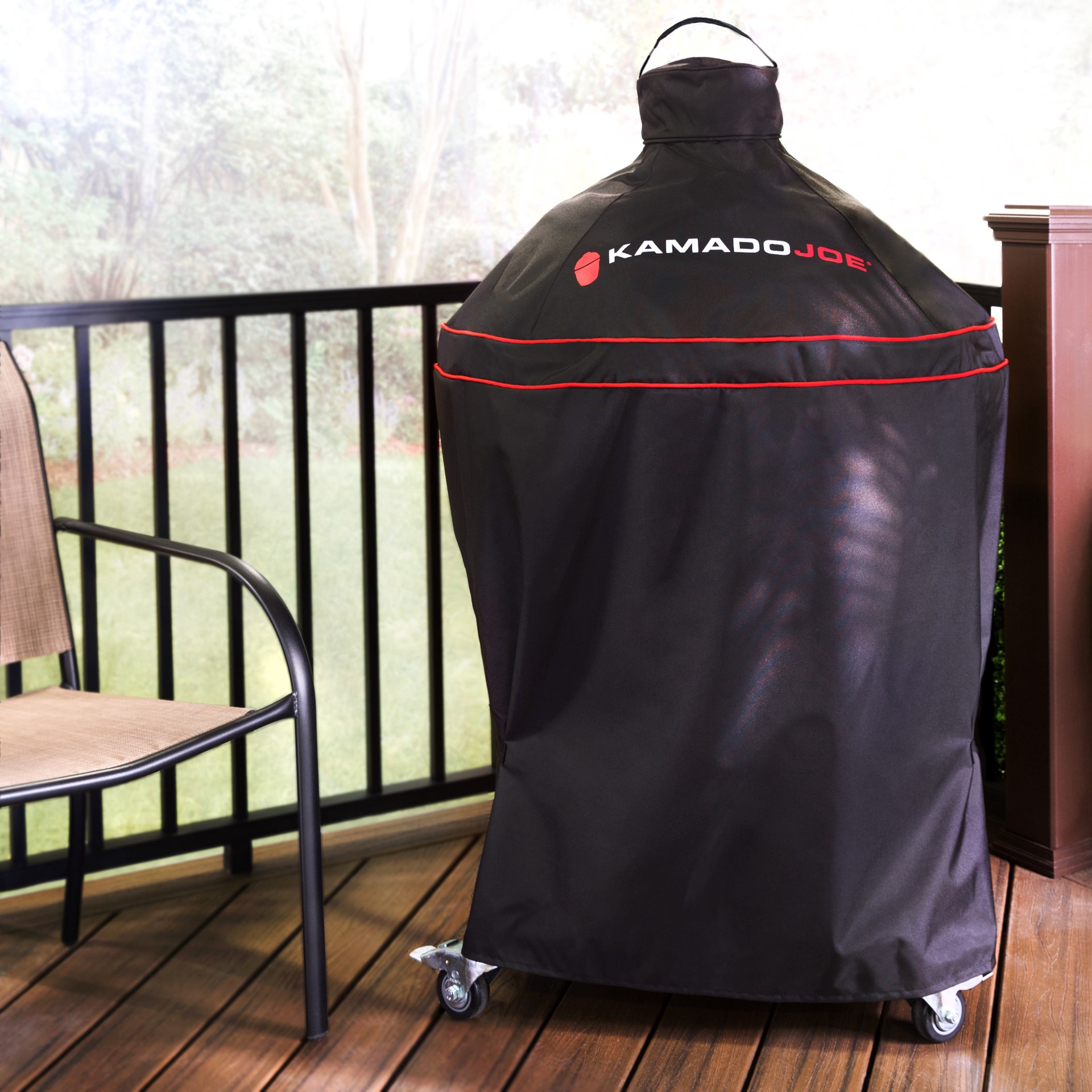 slide 3 of 6, Kamado Joe 32-in W x 48-in H Black Kamado Grill Cover, 1 ct