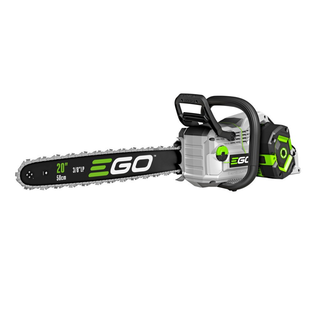 slide 1 of 1, EGO 56-volt 20-in Brushless Battery 6 Ah Chainsaw (Battery and Charger Included), 1 ct