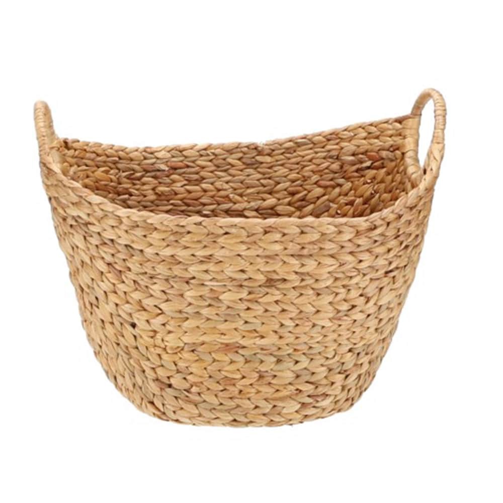 slide 1 of 6, allen + roth Large Natural Water hyacinth Decorative Basket, 1 ct