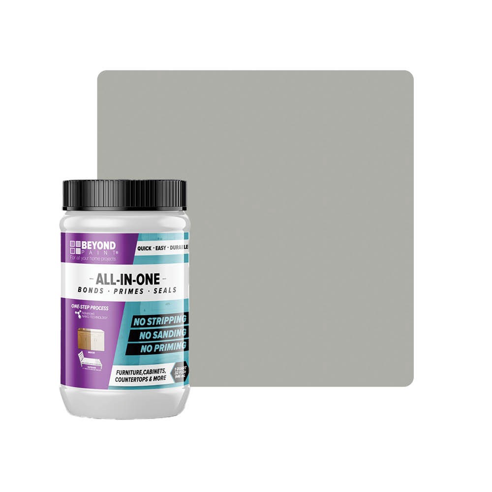 slide 1 of 6, Beyond Paint Cabinets- Countertops- and- Furniture Flat Soft Gray ( 1-quart ), 1 ct