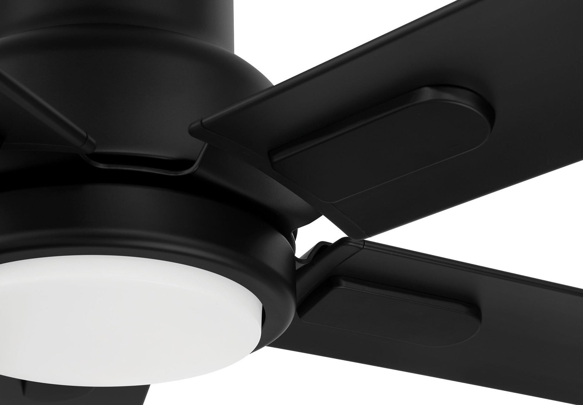 slide 6 of 6, Harbor Breeze Cando 96-in Matte Black with Matte Black Blades Color-Changing Integrated LED Uncovered Outdoor Ceiling Fan With Light and Remote Included 5 -Blade, 1 ct