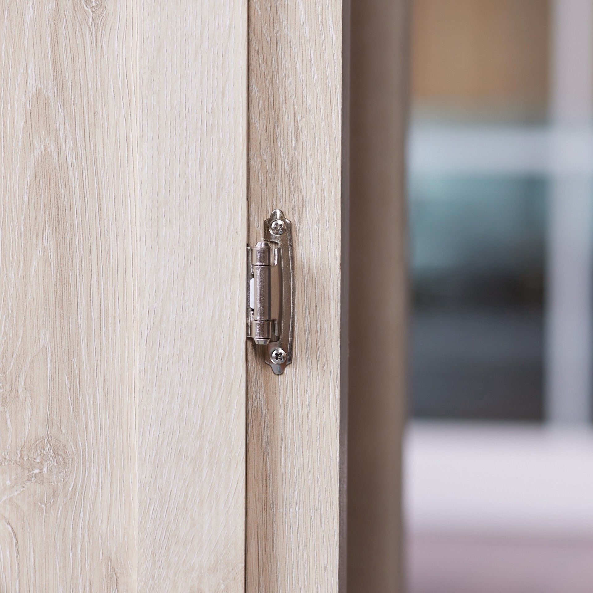 slide 3 of 6, RELIABILT 200-Degree 3/8-in Inset Inset Surface Self-Closing Satin nickel Cabinet Hinge, 5 Pair(s) 10 -Pieces, 1 ct