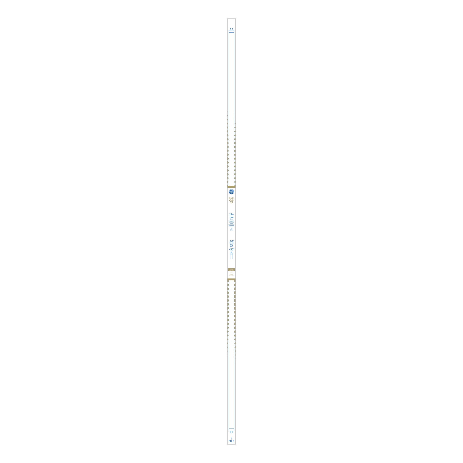 slide 1 of 6, GE Bright White 3500K T5 LFL 28 -Watt EQ T5 Bright white Miniature bi-pin (T5) Fluorescent Tube Light Bulb, 1 ct