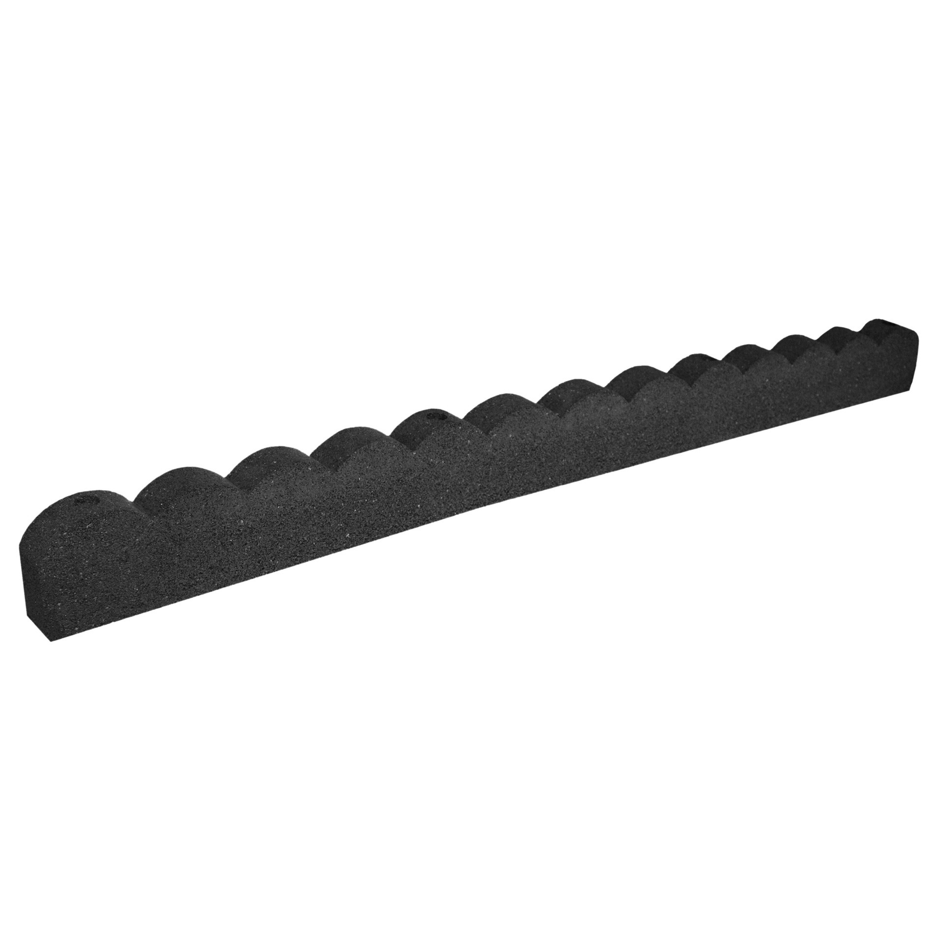 slide 2 of 6, Multy Home 3.9-ft x 4-in Landscape Garden Borders Black Rubber Landscape edging section with stakes, 1 ct