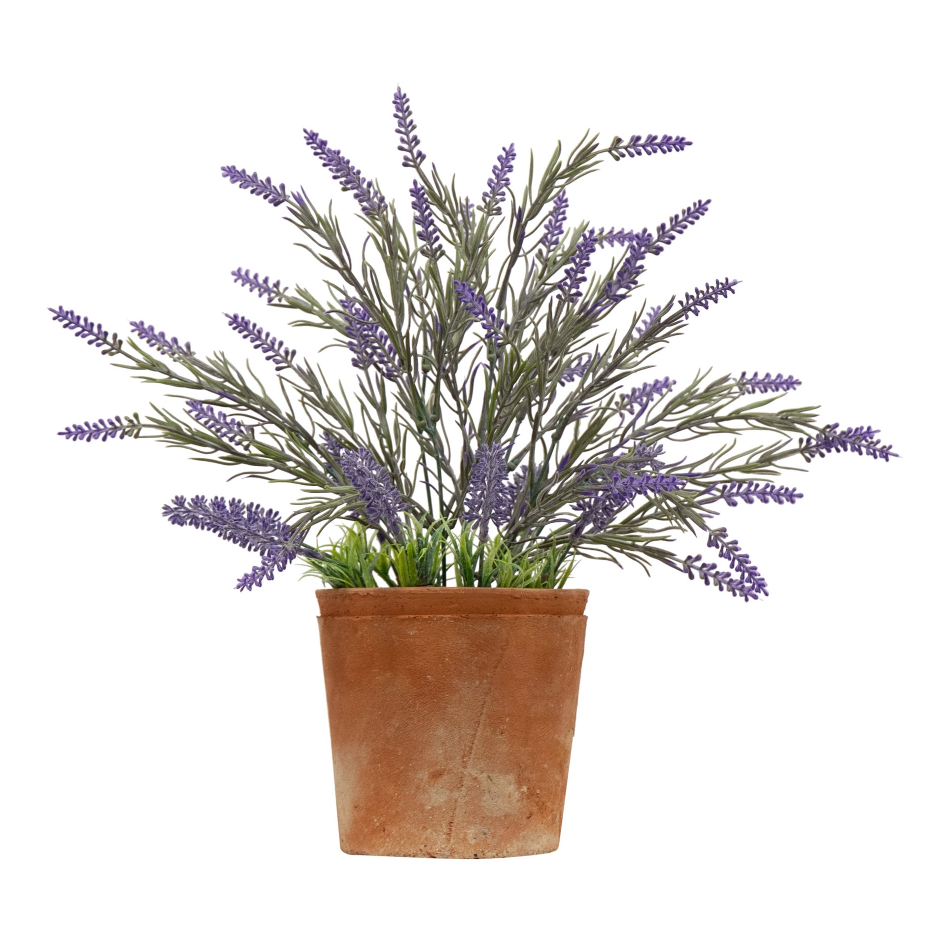 slide 1 of 6, allen + roth 14-in Purple Indoor Desktop Lavender Artificial plant, 1 ct