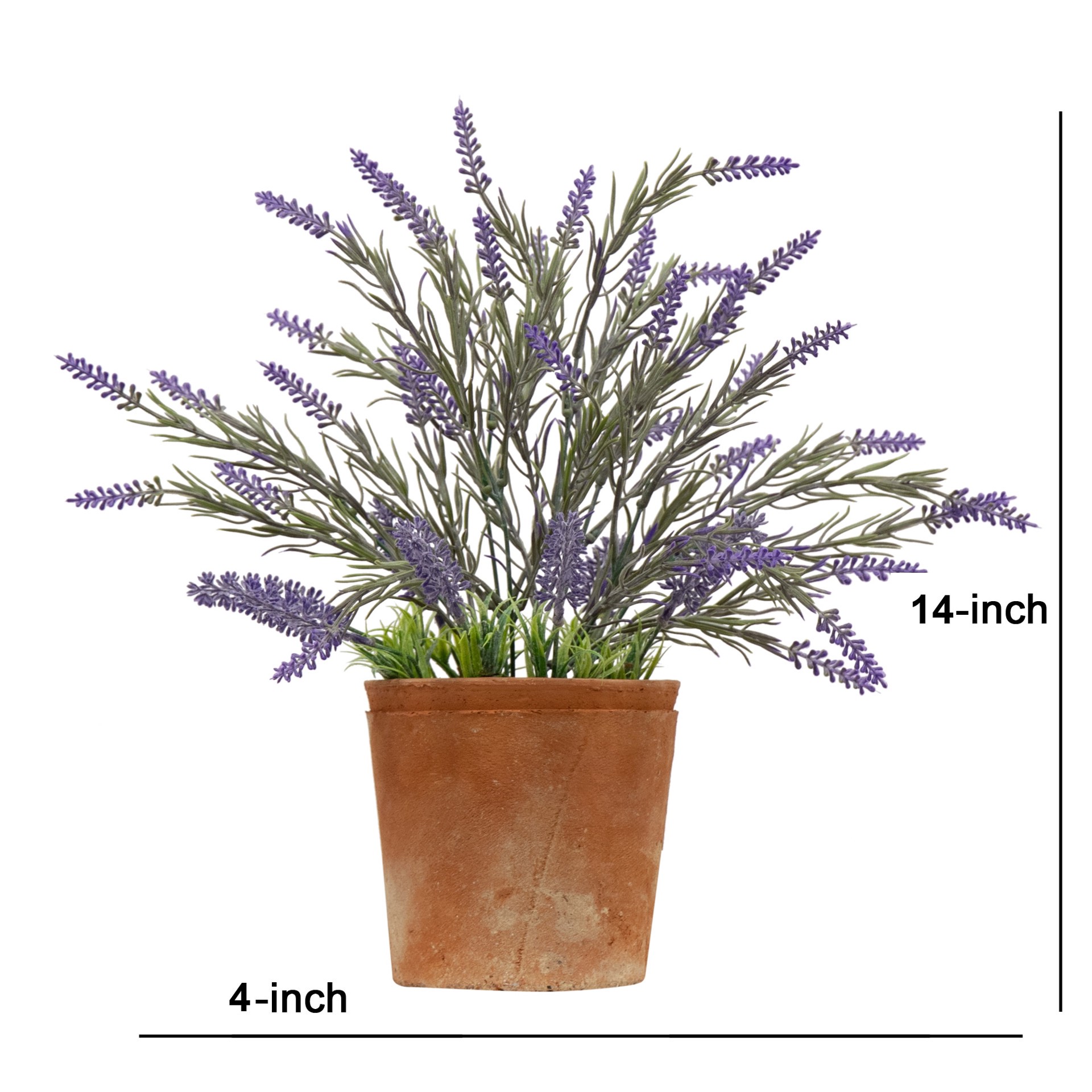 slide 6 of 6, allen + roth 14-in Purple Indoor Desktop Lavender Artificial plant, 1 ct