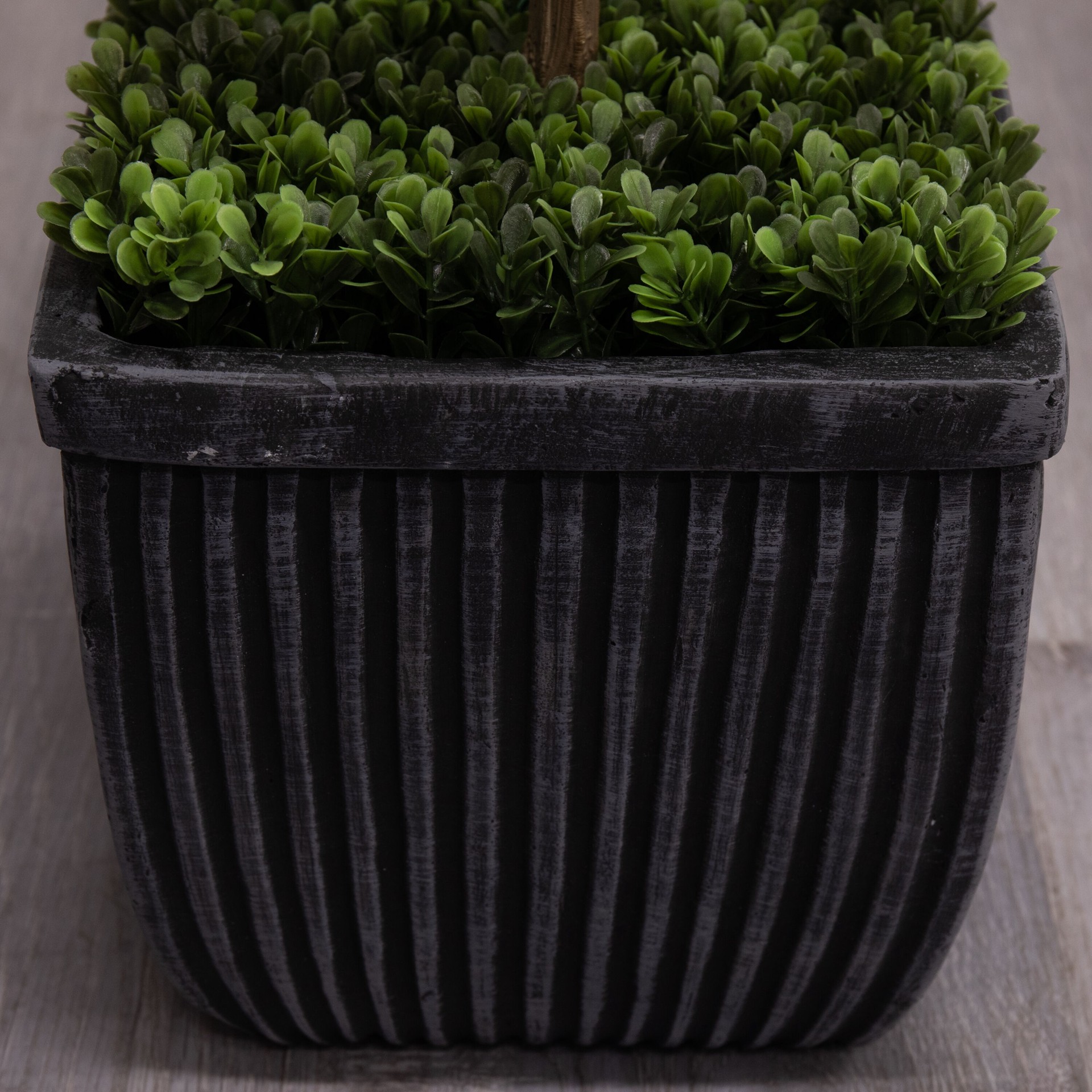 slide 3 of 6, allen + roth 35-in Green Indoor Floor Boxwood Artificial plant, 1 ct