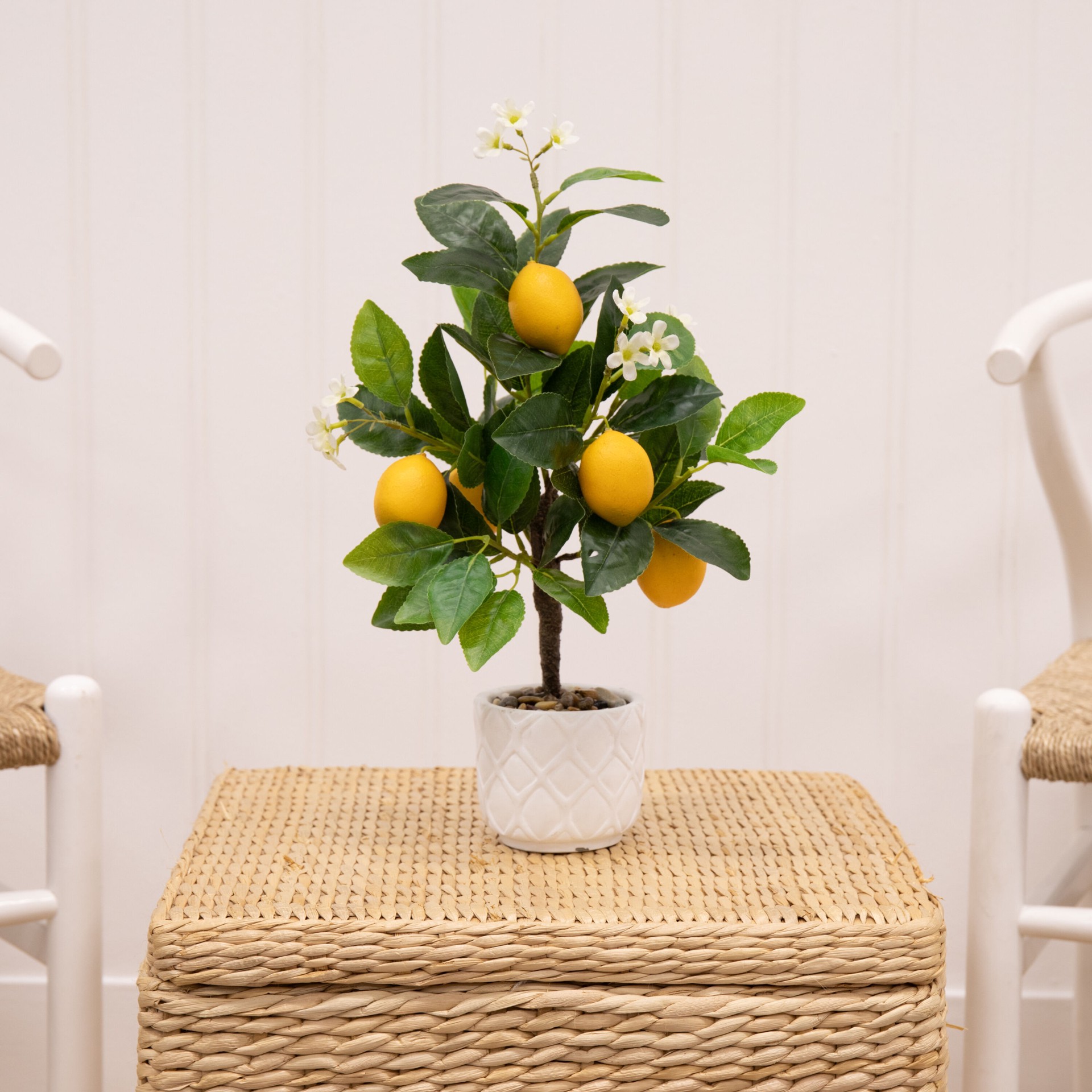 slide 6 of 6, allen + roth 17-in Green Indoor Floor Mixed greenery Artificial plant, 1 ct