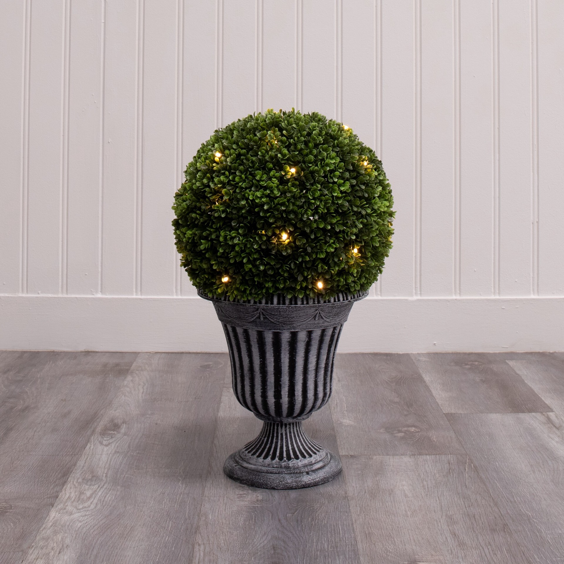 slide 4 of 6, allen + roth 24-in Green Indoor Floor Boxwood Artificial plant, 1 ct