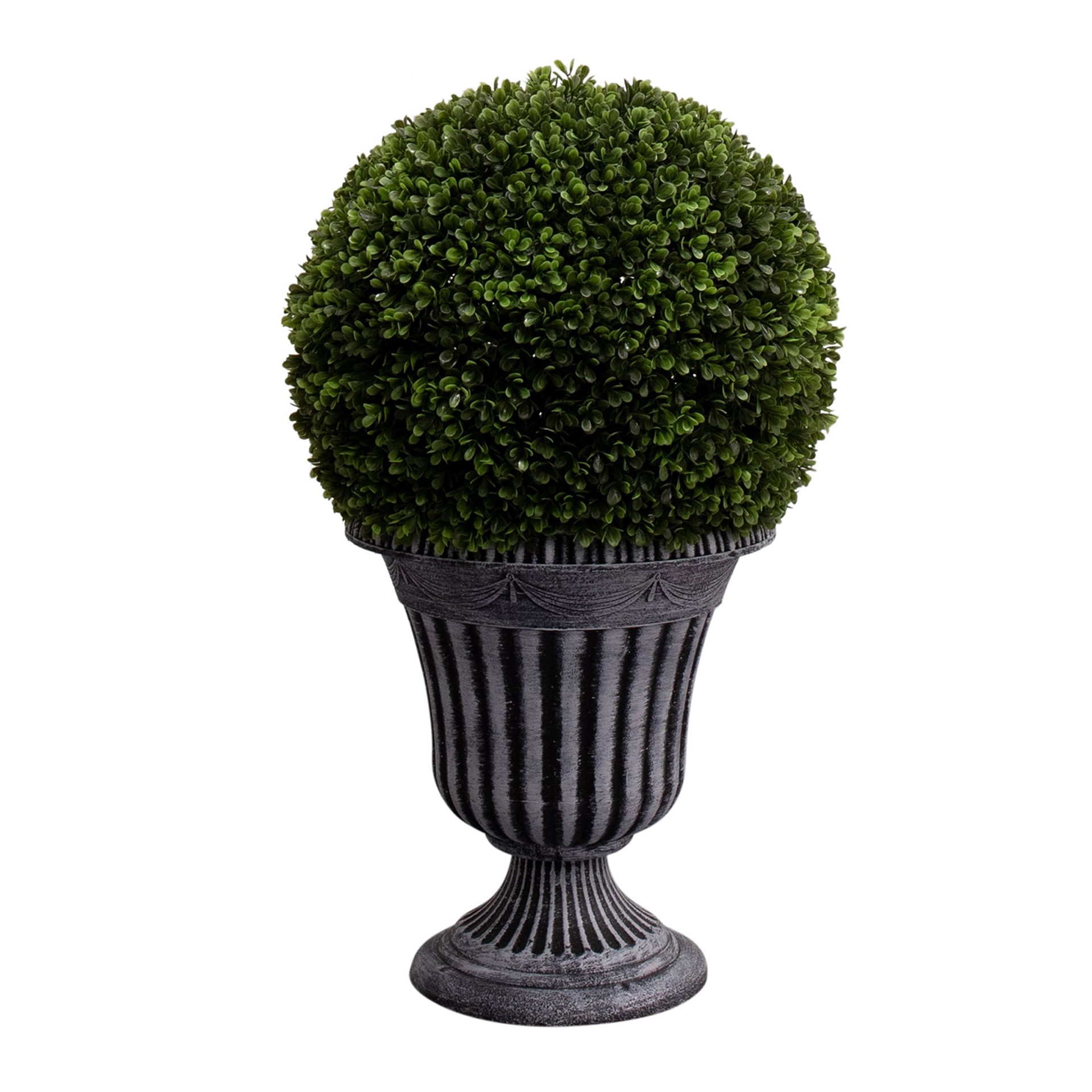 slide 1 of 6, allen + roth 24-in Green Indoor Floor Boxwood Artificial plant, 1 ct